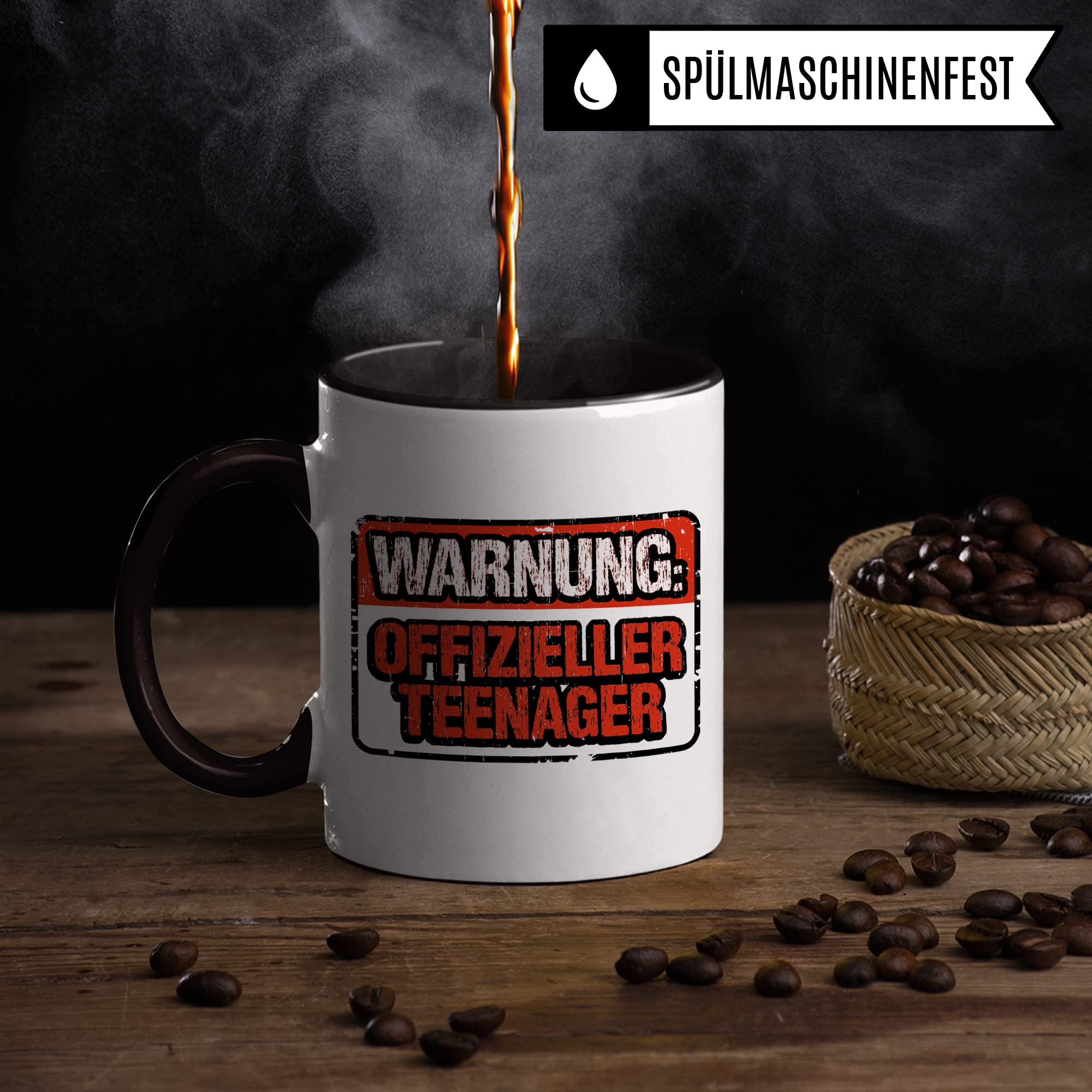 Teenager Tasse Geschenkidee, Kaffebecher mit Spruch lustig, Teen Geschenk, 13. Geburtstag Kaffeetasse Humor Witz Geschenk für Teenager, Kakoabecher für Jugendliche