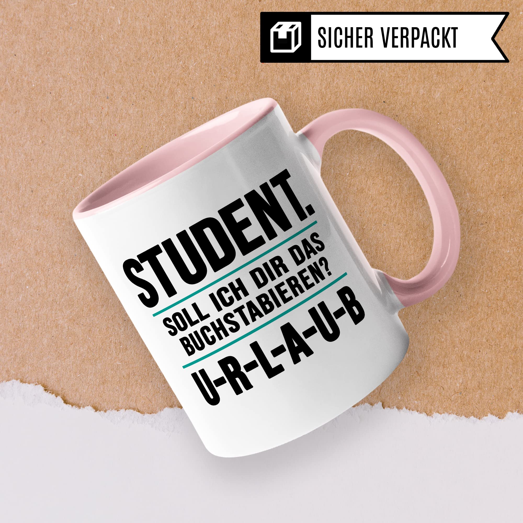 Studenten Tasse lustig Urlaub Student Kaffeetasse Witz Studentin Kaffee-Becher Studium Humor Studieren Geschenk Studienbeginn Geschenkidee Erstsemester