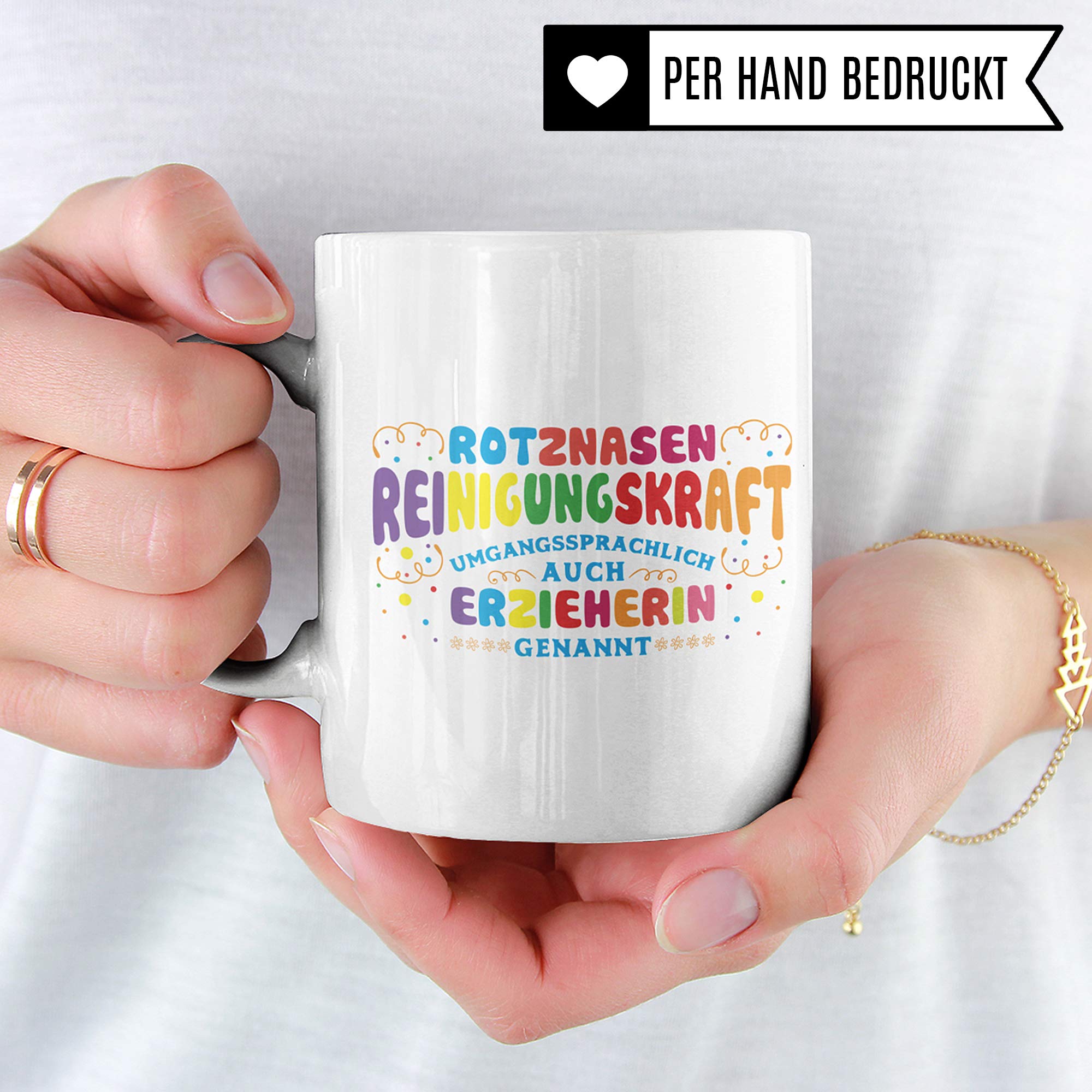 Pagma Druck Erzieherin Geschenk, Erzieher Tasse Abschiedsgeschenk Kindergarten Becher, Erzieherin Tasse Kaffeetasse, Geschenkidee für Erzieherin Abschied, Kaffeebecher Kindergärtnerin Kita Dankeschön