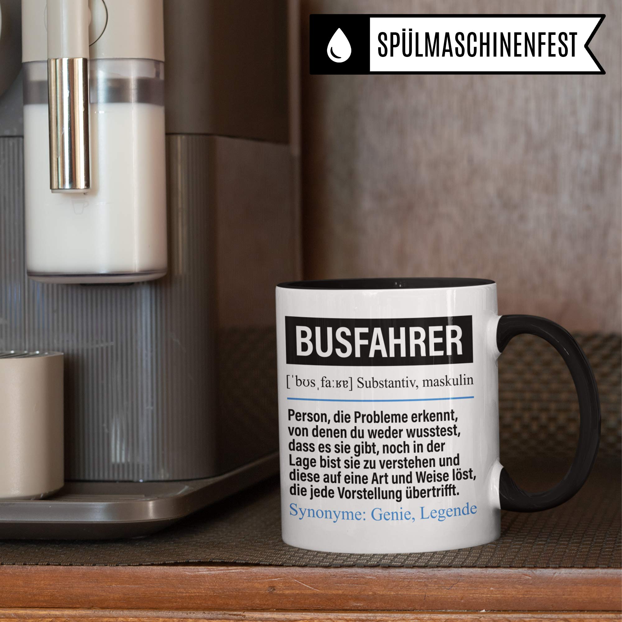 Pagma Druck Tasse Busfahrer lustig, Busfahrer Geschenk, Spruch Busfahren Kaffeebecher Geschenkidee, Kaffeetasse Beruf Bus Teetasse Autobus Becher