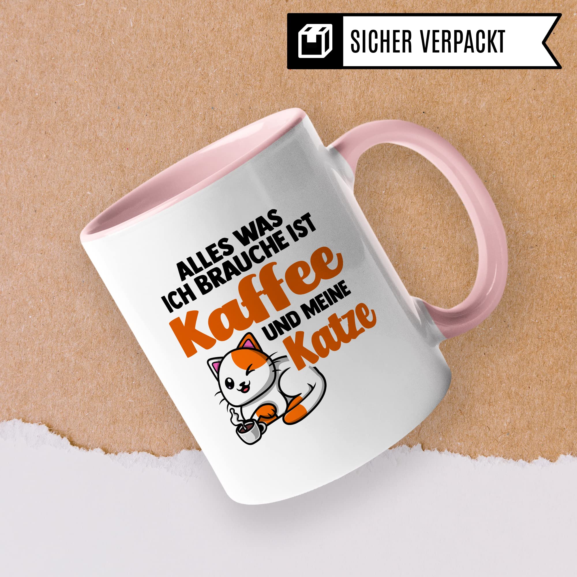 Lustige Tasse Katzen Kaffeetasse Humor Kaffee-Becher mit Spruch Katze Witz Katzenmama Geschenk Geschenkidee für Katzenliebhaber Kaffee und Katzen Kaffeeliebhaber Tasse fürs Büro