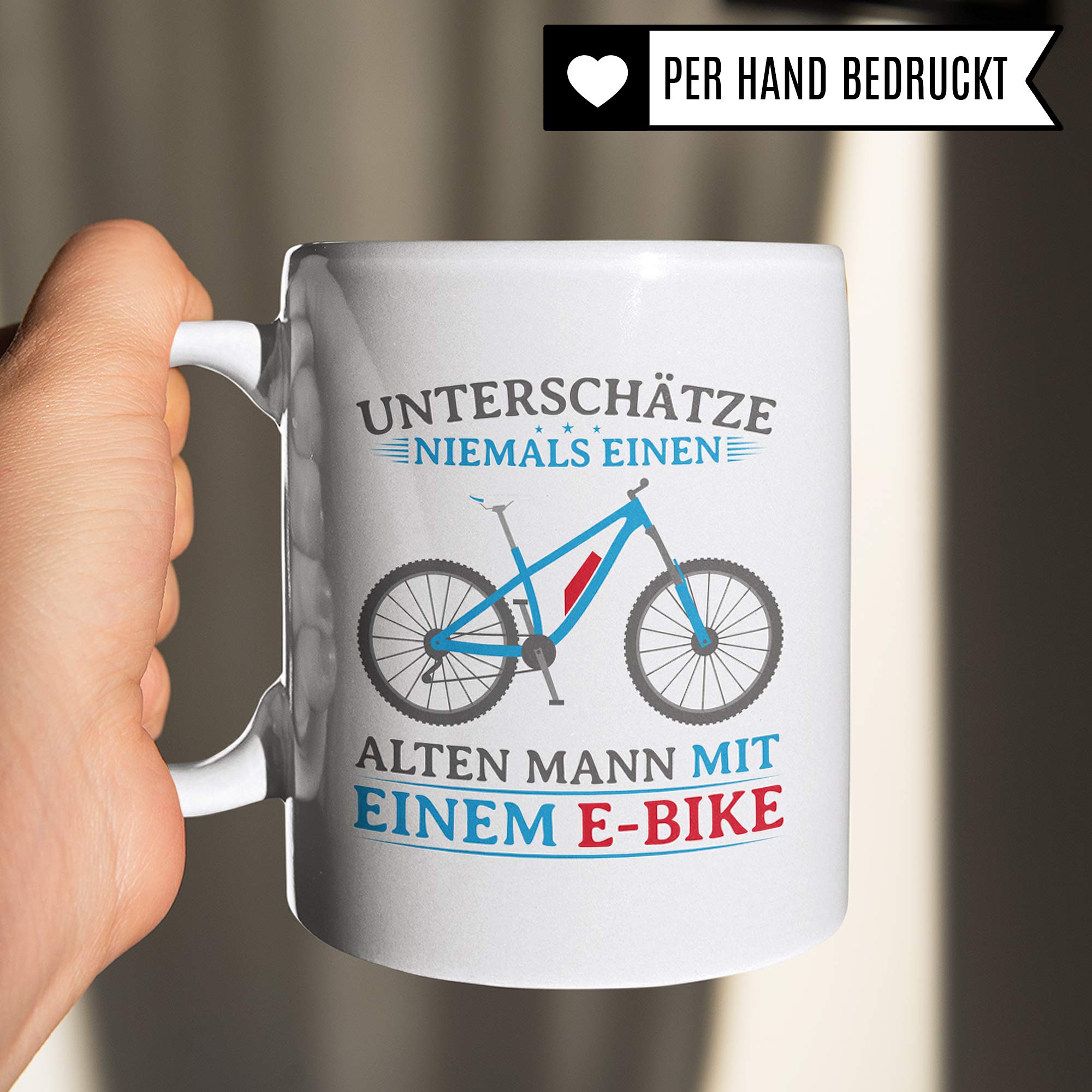 Pagma Druck Tasse EBike, Geschenke für E Bike Fahrer Ruhestand, Rentner Fahrrad Elektrorad Rente Renteneintritt Geschenkidee, Rentenbeginn Pedelec E-Bike Becher Kaffeetasse