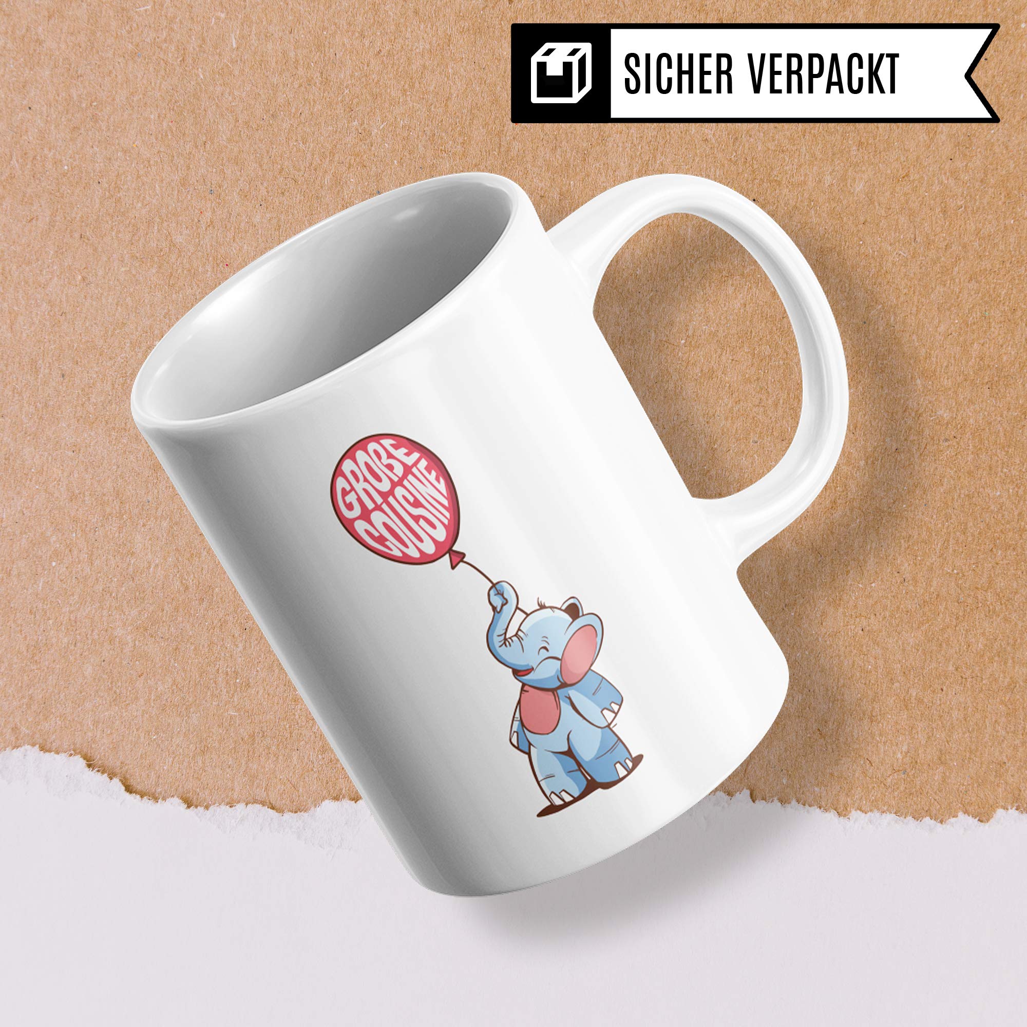 Pagma Druck Cousine Tasse, große Cousine Geschenkideen, Nichte Kaffeetasse Geschenk Cousine Becher lustig, Kaffeebecher Familie Kusine Spruch