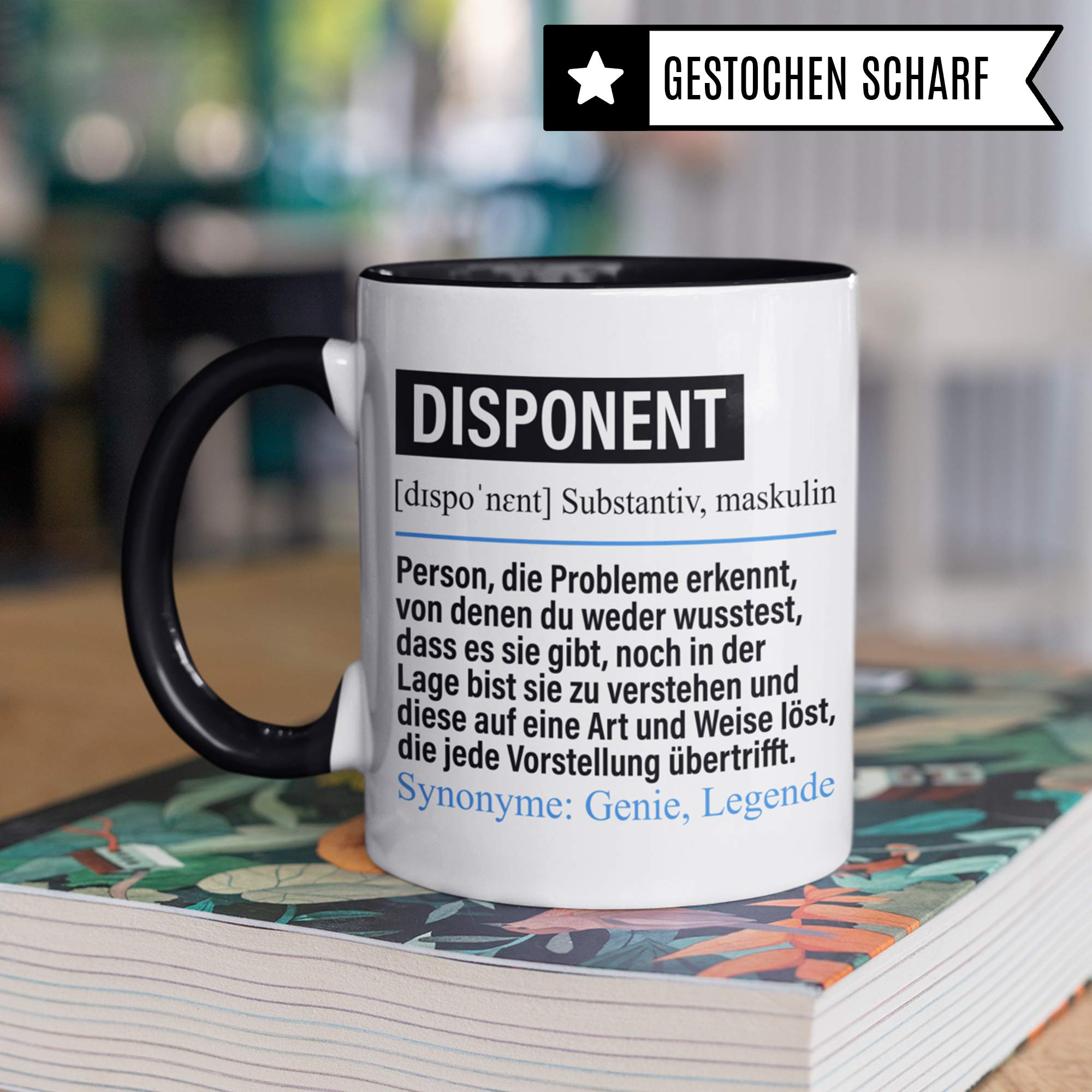 Pagma Druck Tasse Disponent lustig, Beruf Disponent Geschenk, Spruch Disposition Kaffeebecher Geschenkidee, Kaffeetasse Beruf Teetasse Becher