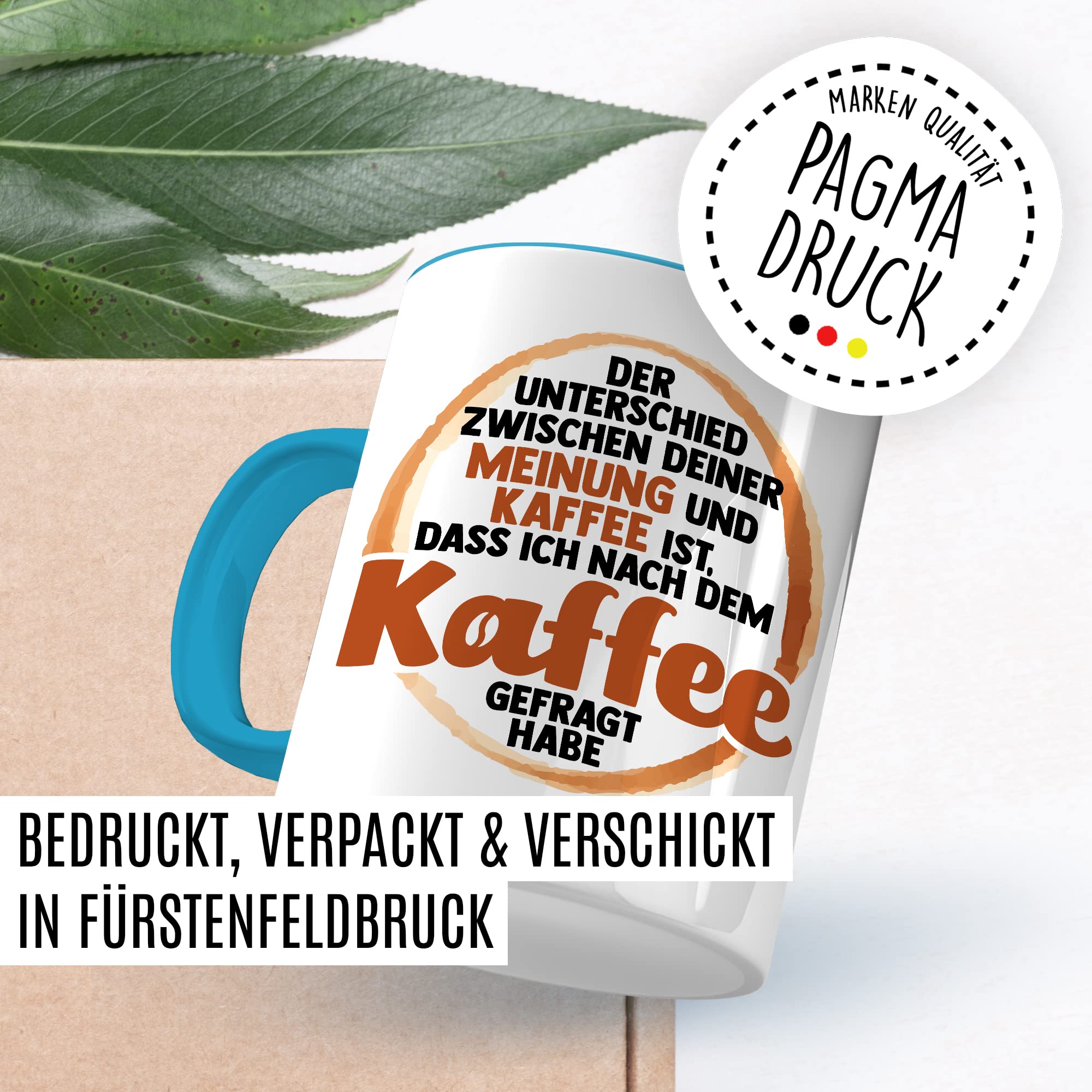 Tasse lustig Kaffeetasse mit Spruch Unterschied zwischen Kaffee und deiner Meinung Kaffee-Becher lustig Witz Teetasse Geschenk Humor Geschenkidee Sarkasmus Büro Zuhause