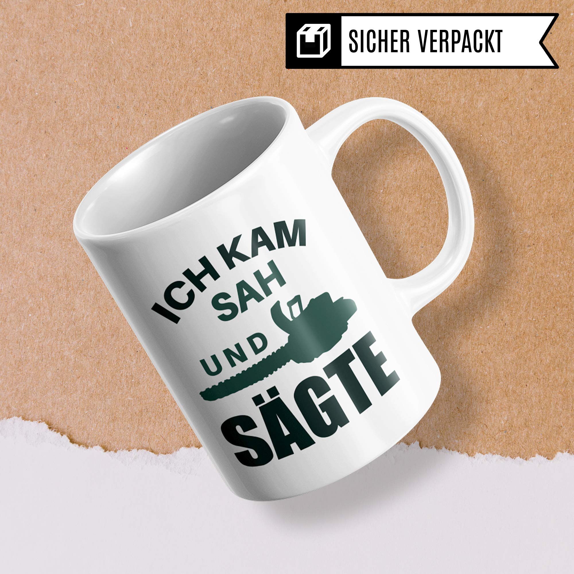 Pagma Druck Holzfäller Tasse, Kettensäge Becher Waldarbeiter Förster Geschenk, Spruch Forstwirt Wald Holz Sägen Geschenkidee, Holzarbeiten Kaffeetasse lustig