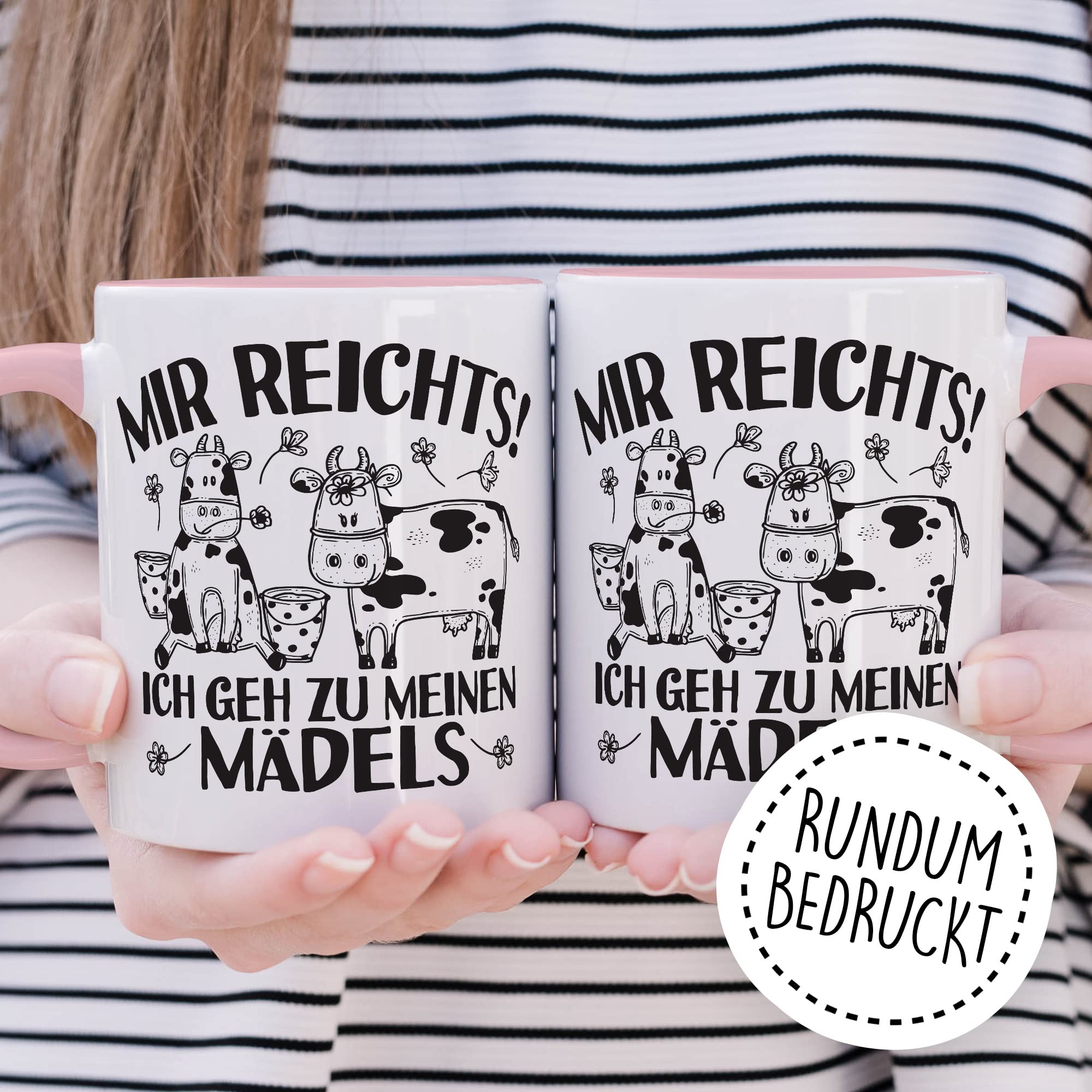 Kühe Tasse mit Spruch lustig Kuh Kaffeetasse Mädels Bäuerin Kaffee-Becher Rinder Kuhstall Tasse Kuhl Witz Tasse Humor Bauernfrau Bauernhof Tierhalter Tiere Landwirtschaft Landwirtin