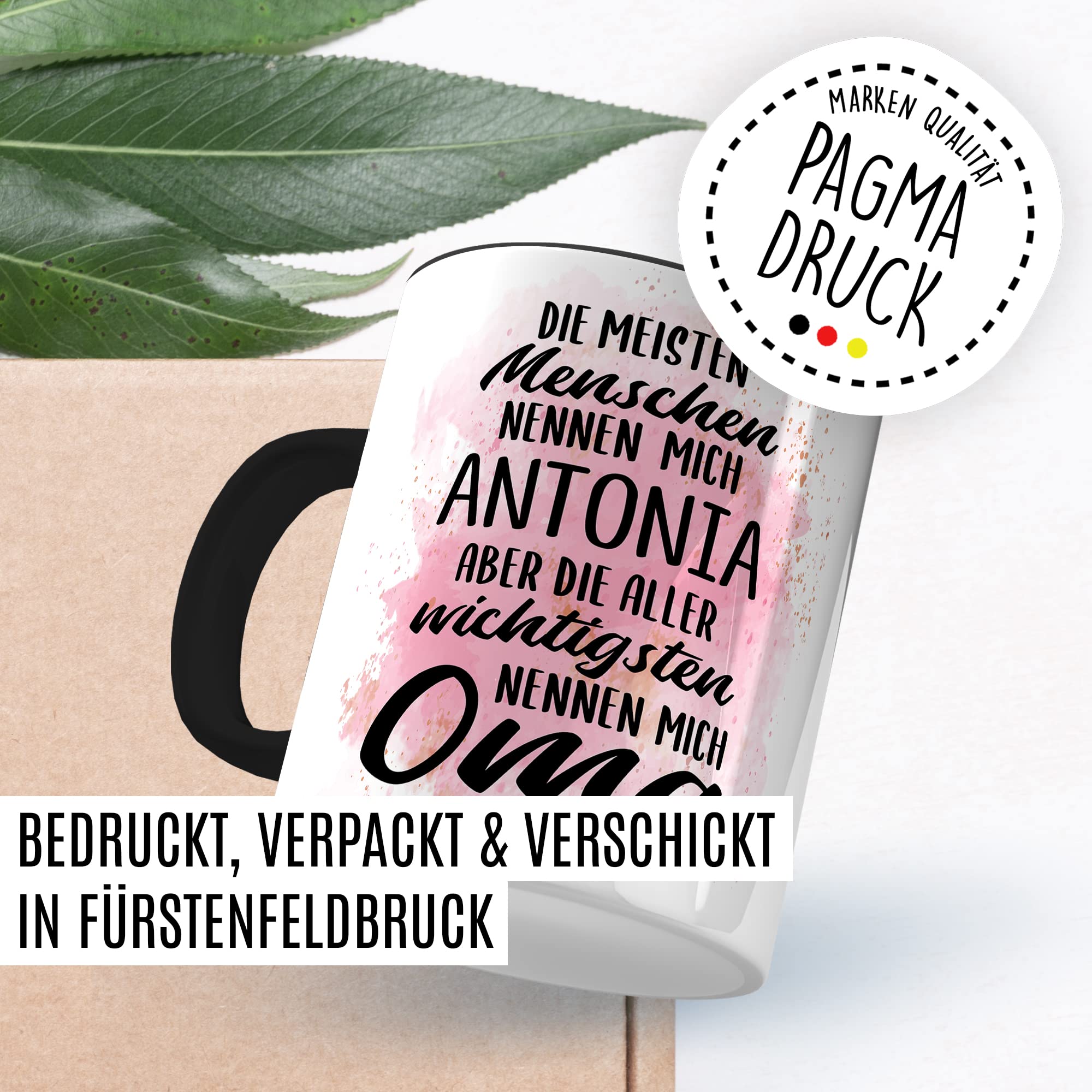 Oma Tasse personalisiert mit Name - Die wichtigsten Menschen nennen mich Oma Geschenk personalisieren - Großmutter Geschenkidee von Enkel & Enkelin Kaffee-Becher personalisierbar