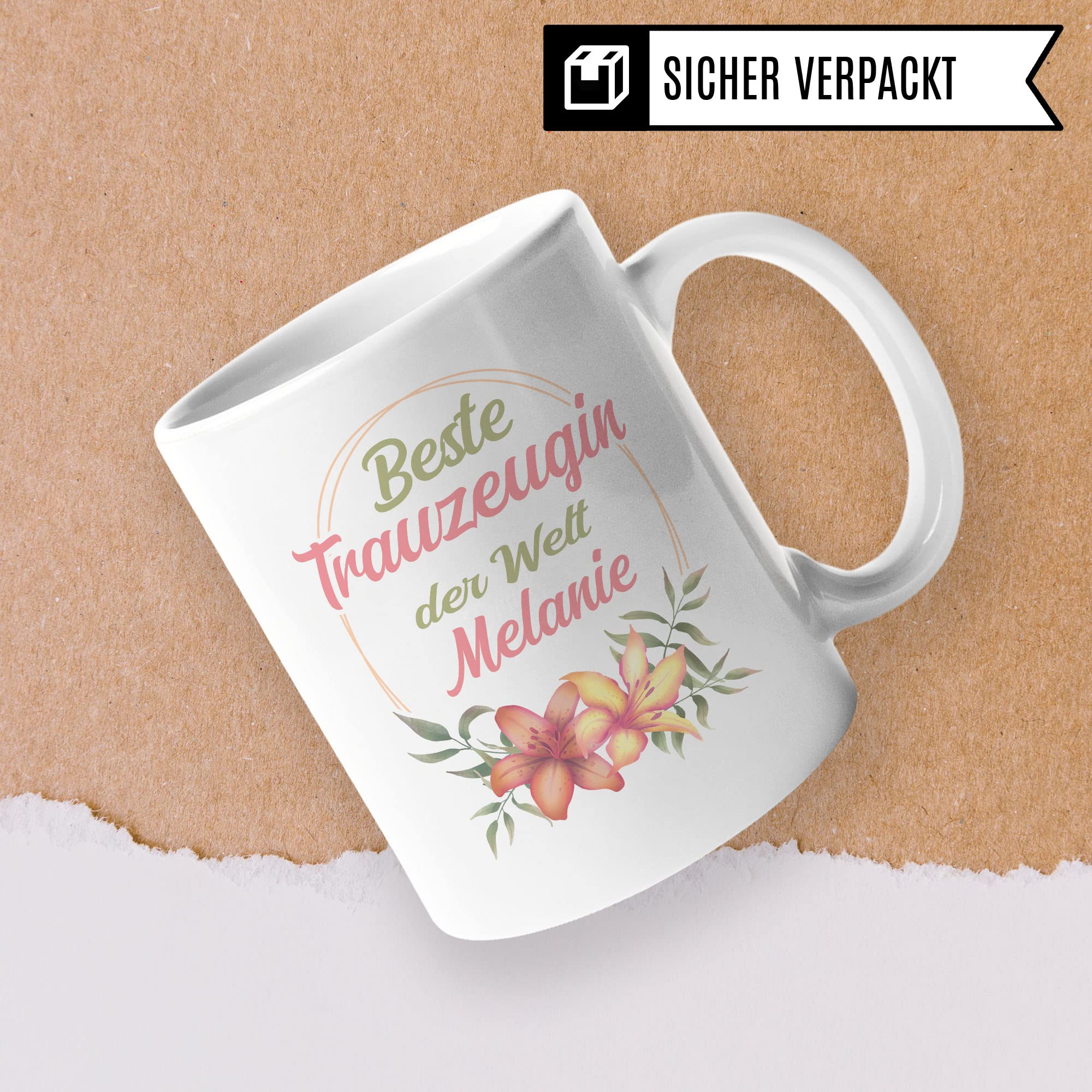 Trauzeugin Tasse personalisiert, Trauzeugin fragen Beste Trauzeugin der Welt Geschenk Trauzeugin personalisierbar Hochzeit Kaffee-Becher