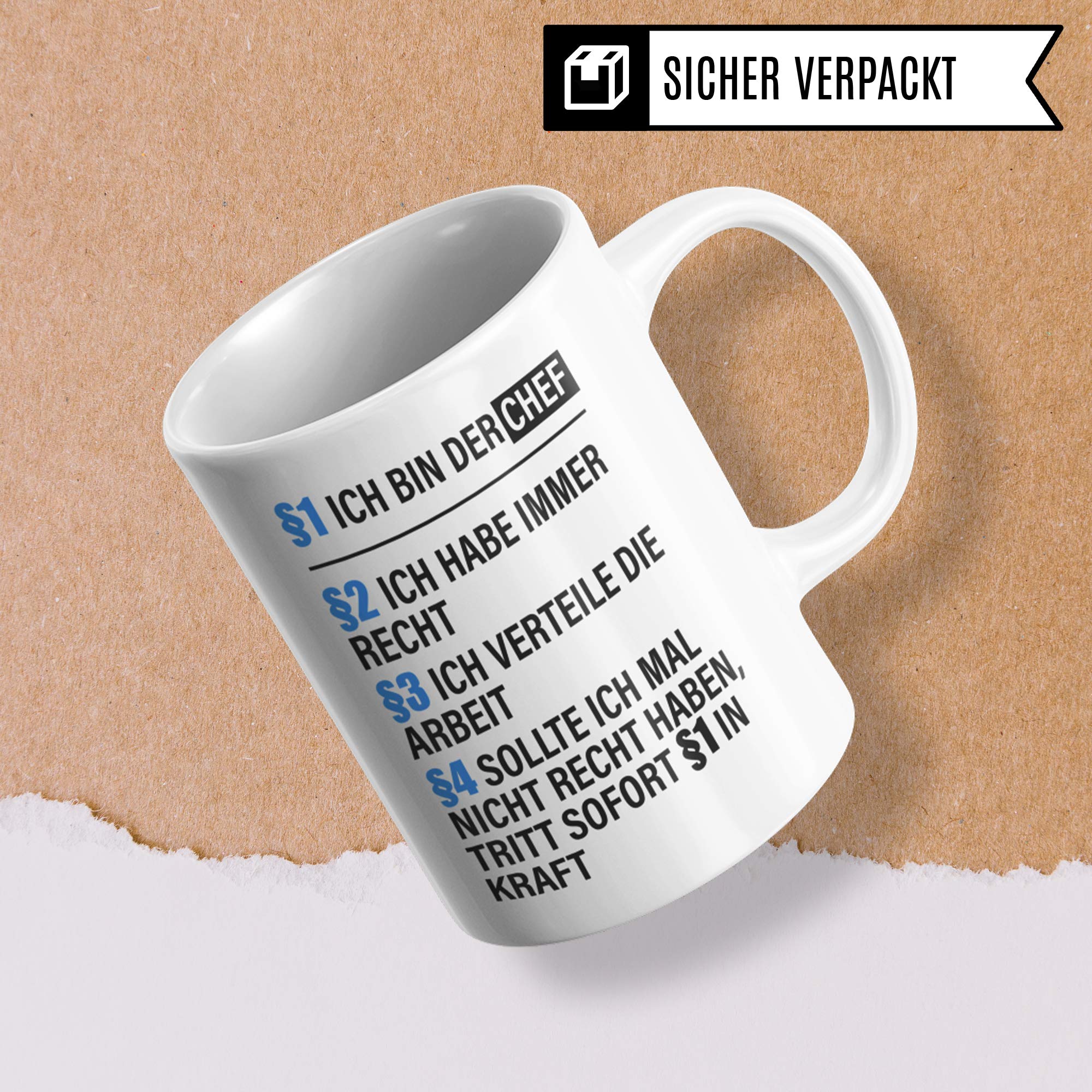 Pagma Druck Chef Tasse lustig, Geschenke für den Chef von Mitarbeiter, Personalchef Becher, Vorgesetzter Boss Büro Kaffeebecher, Leiter witzige Geschenkidee