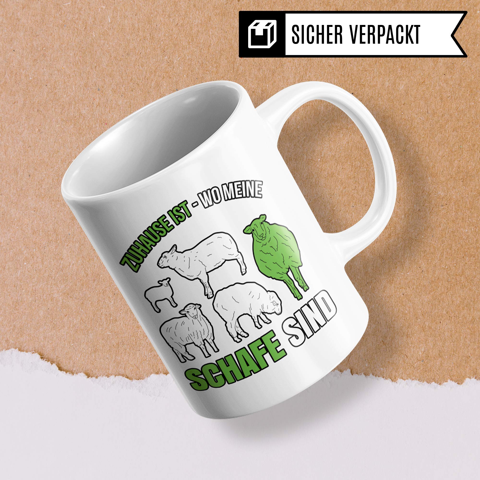 Schaf Tasse Geschenk - Schafe Spruch Becher Geschenkidee - Kaffeetasse für Schäfer Und Schafzüchter - Kaffeebecher Schafzucht Schäfchen Motiv