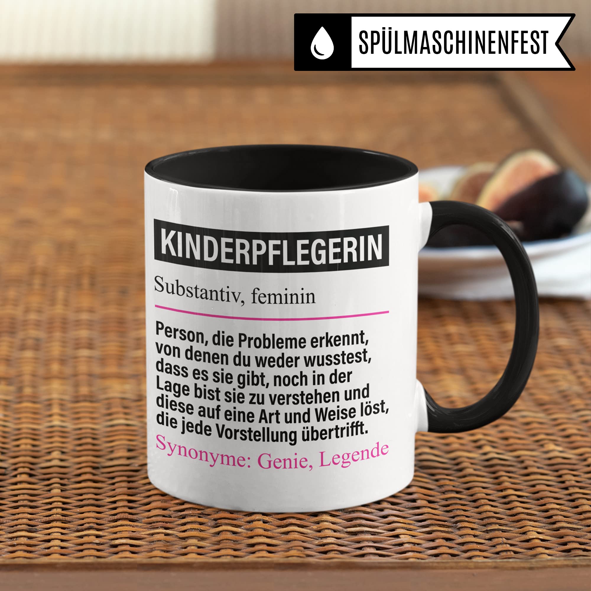 Kinderpflegerin Tasse lustig, Kinder Pflegerin Geschenk Beruf Spruch Geschenkidee, Kaffeetasse Beruf Kinder-Pflegerin Kaffeebecher Teetasse Becher