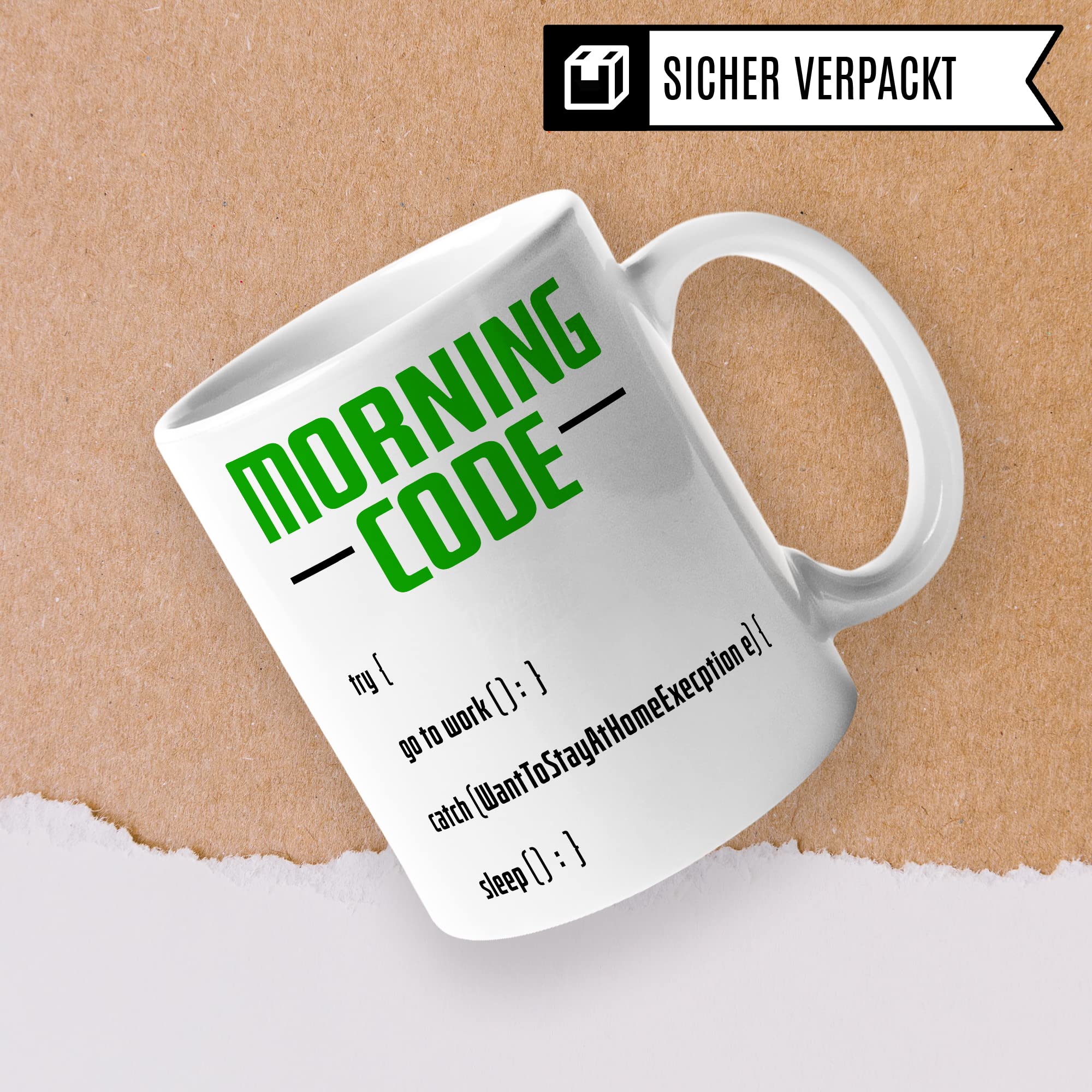 Informatiker Tasse Kaffeetasse Informatik-Student Morning Code Programmieren Kaffee-Becher lustig Geschenk Sarkasmus Geschenkidee Programmierer