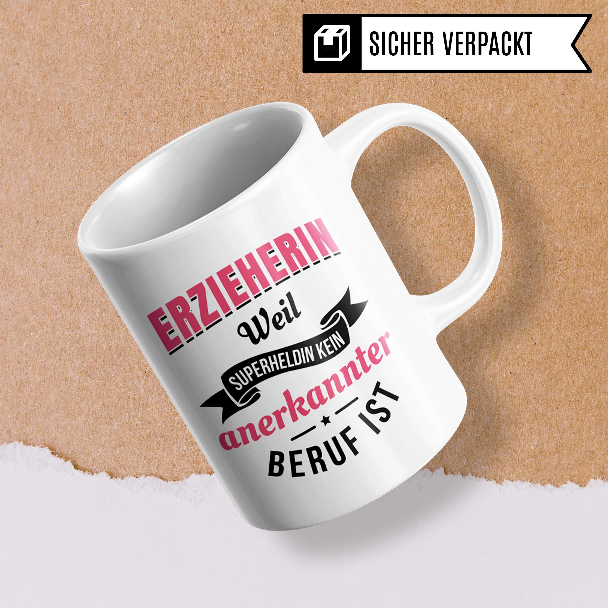 Pagma Druck Tasse Erzieherin, Abschiedsgeschenk Kindergarten Becher, Erzieherin Geschenk Erzieher Kaffeetasse, Geschenkidee für Erzieherin Abschied, Kaffeebecher Kindergärtnerin Kita Dankeschön