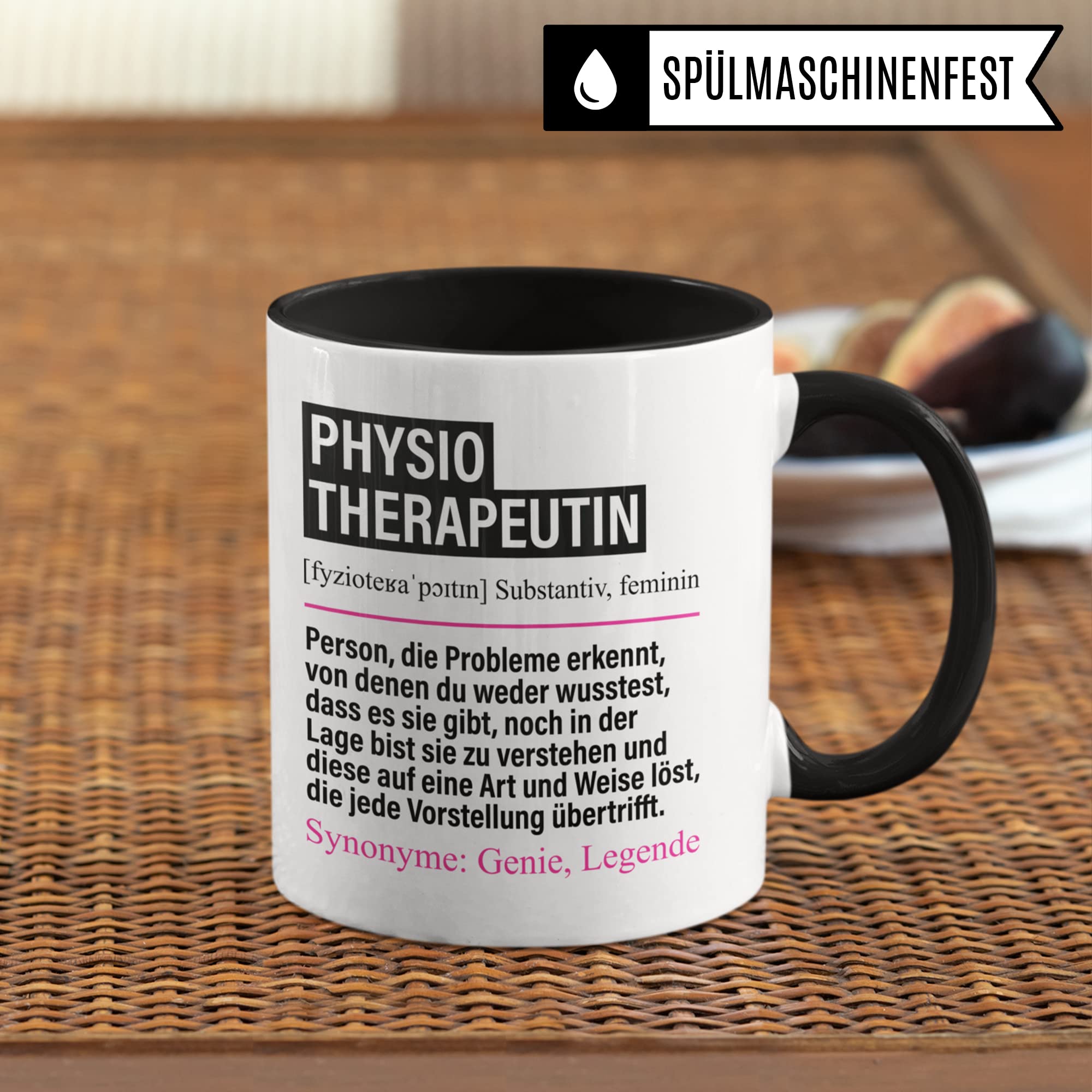 Tasse Physiotherapeutin lustig, Physiotherapeutin Geschenk Beruf, Spruch Kaffeebecher Physiotherapeut Geschenkidee, Beruf Physiotherapie Kaffee-Tasse Teetasse Becher