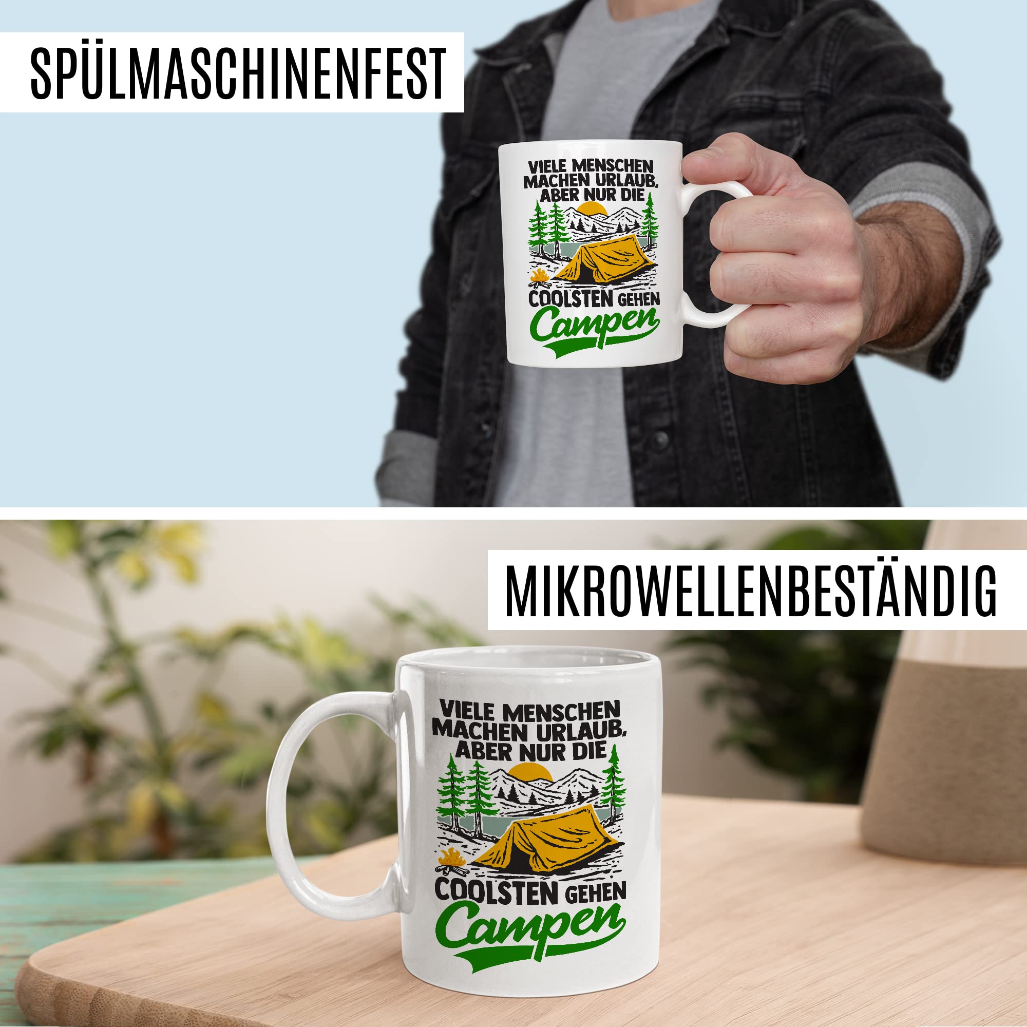 Reisen Tasse Wohnmobil Becher Roadtrip Kaffeetasse Camping Geschenk Urlaub Camper Kaffee-Becher Geschenkidee Outdoorfans Bagpacking Zelt Zelten Abenteuer Outdoor Spruch Weltreise Urlaub