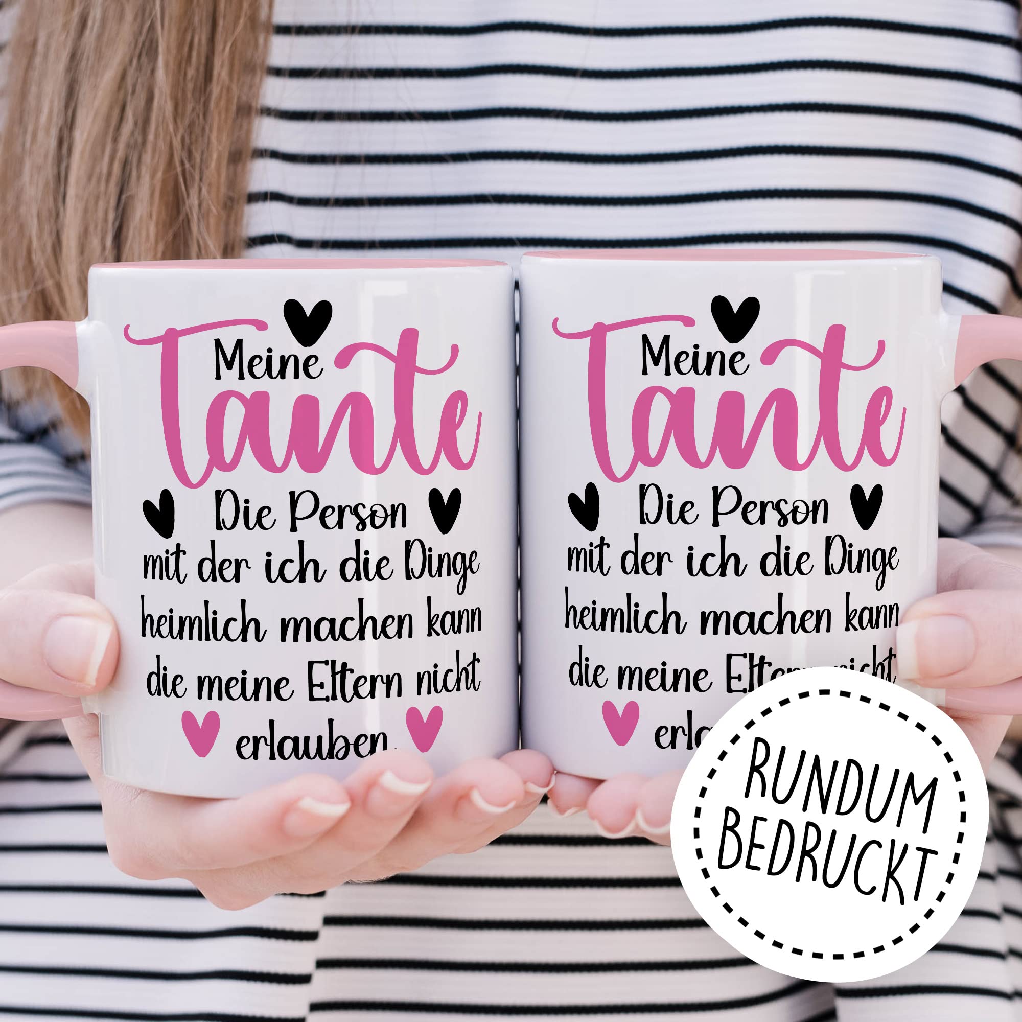 Tante Tasse Geschenk Patentante Kaffeetasse lustig Geschenkidee Familie Kaffee-Becher Nichte Neffe Humor Heimlich Dinge die meine Eltern nicht erlauben Spruch