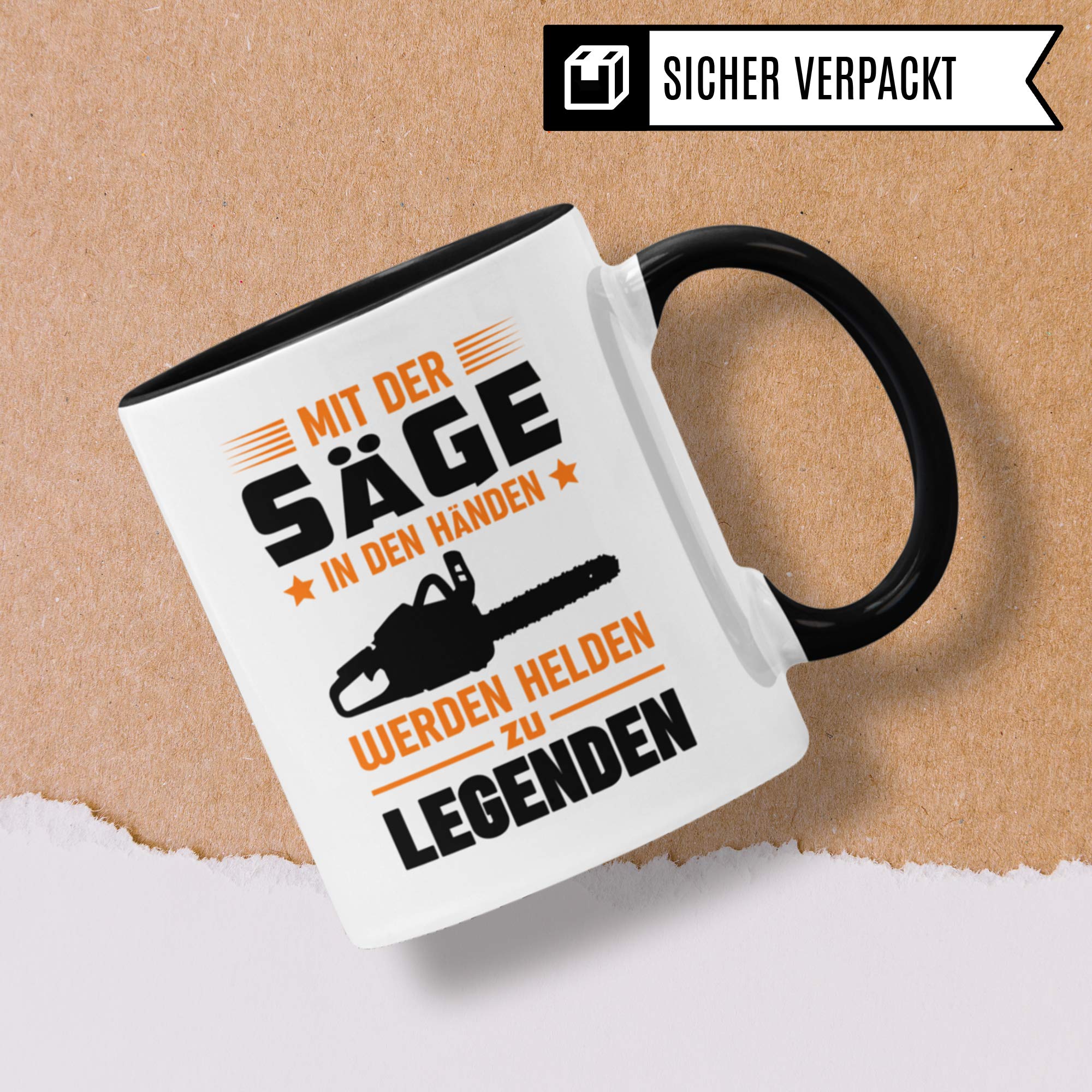 Pagma Druck Holzfäller Tasse, Kettensäge Waldarbeiter Geschenk für Förster Forstwirt Männer Sägen Kaffeebecher, Spruch Wald Holz Becher Geschenkidee, Waldarbeiten Kaffeetasse lustig