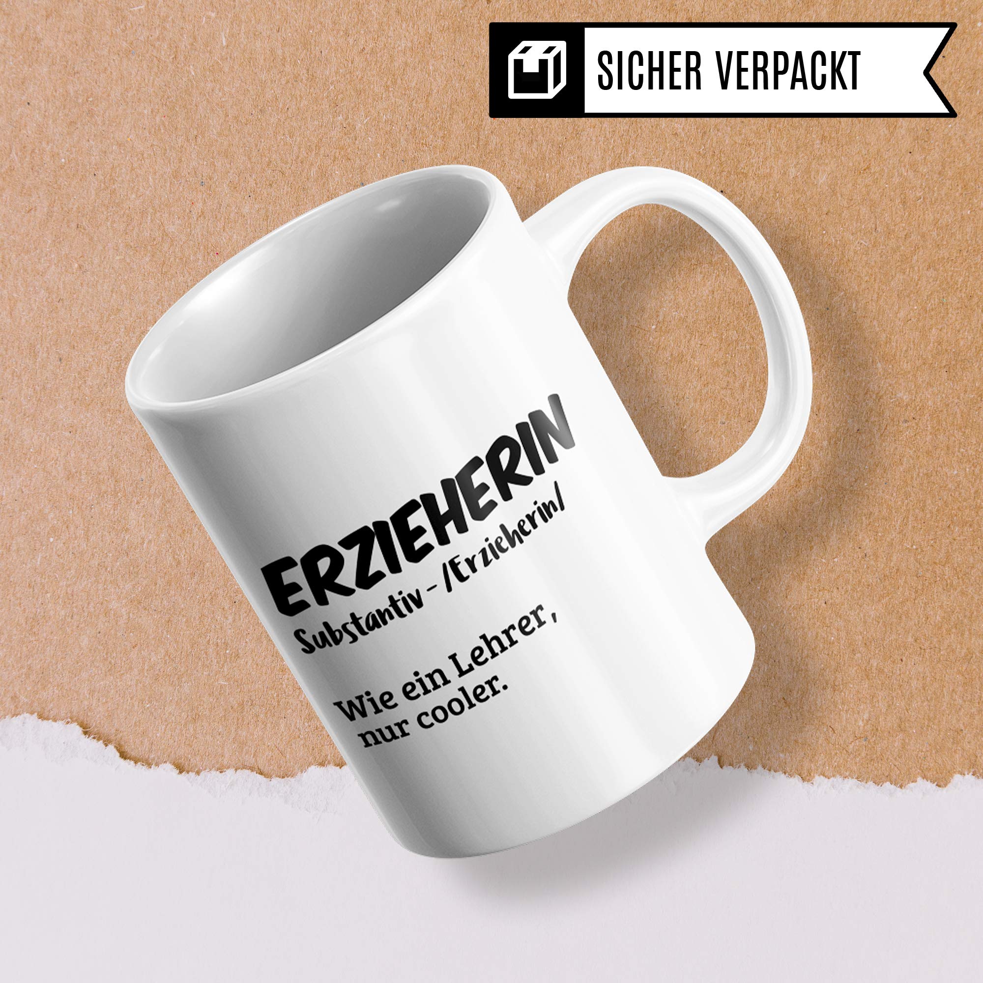 Pagma Druck Erzieherin Tasse, Geschenk für Erzieher zum Abschied, Kindergarten Abschiedsgeschenk Erzieherin Kita, Kindergärtnerin Becher Geschenkidee Kaffeetasse