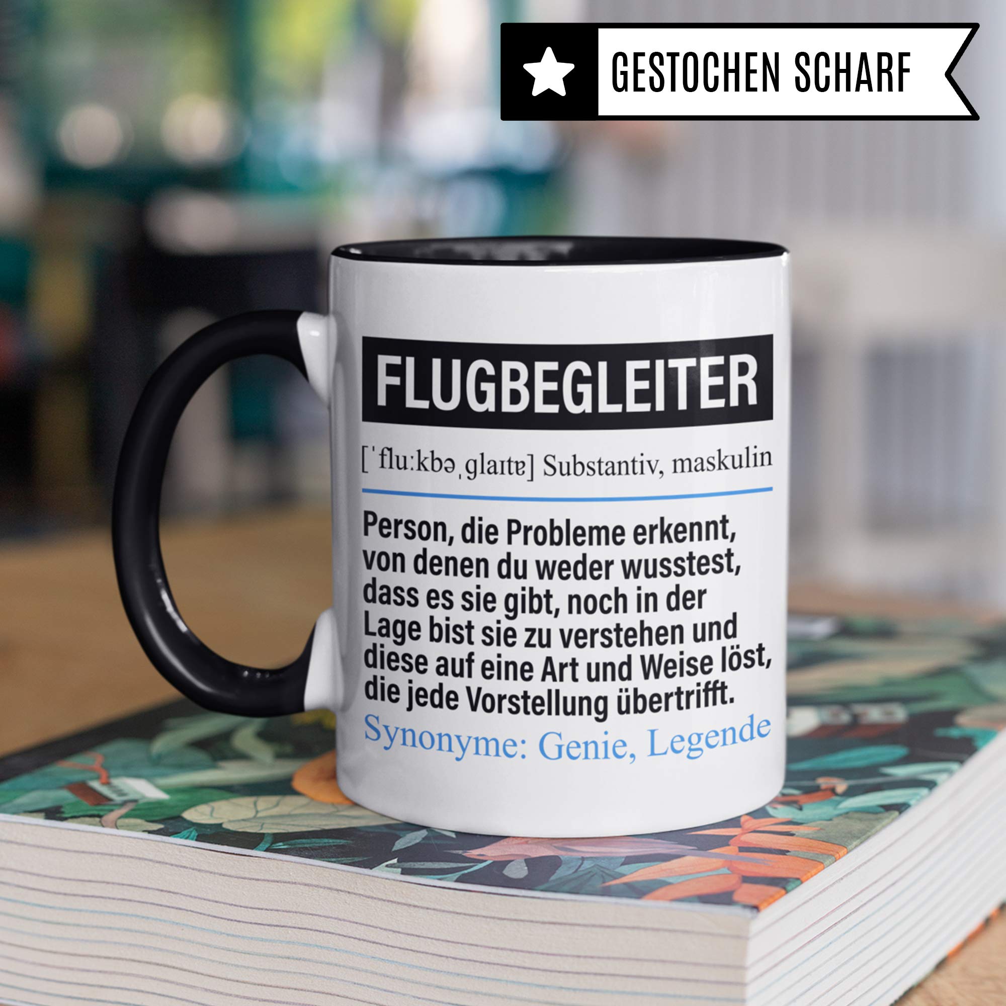 Pagma Druck Tasse Flugbegleiter lustig, Flugbegleiter Geschenk, Spruch Steward Kaffeebecher Geschenkidee, Kaffeetasse Beruf Flugzeug Teetasse Flugbegleitung Becher