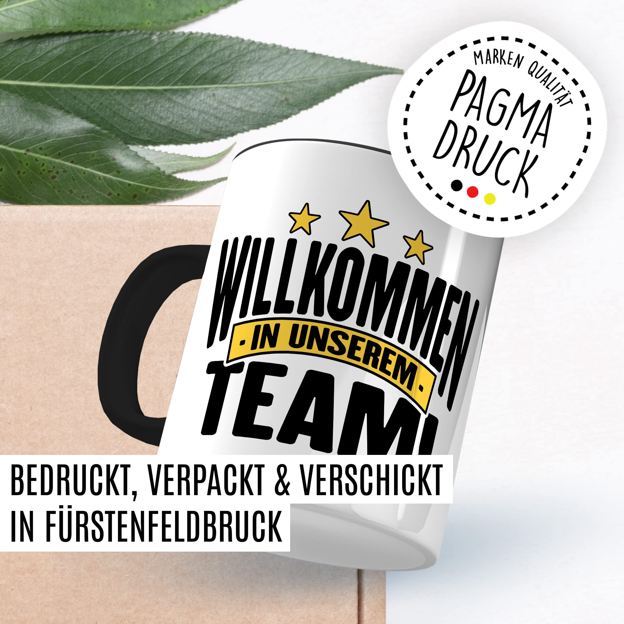 Willkommen Tasse Geschenk Kollegen Geschenkidee Willkommensgeschenk Kaffeetasse Büro neue Kollegen Geschenkidee Willkommen im Team Kaffee-Becher Zuwachs Mitarbeiter