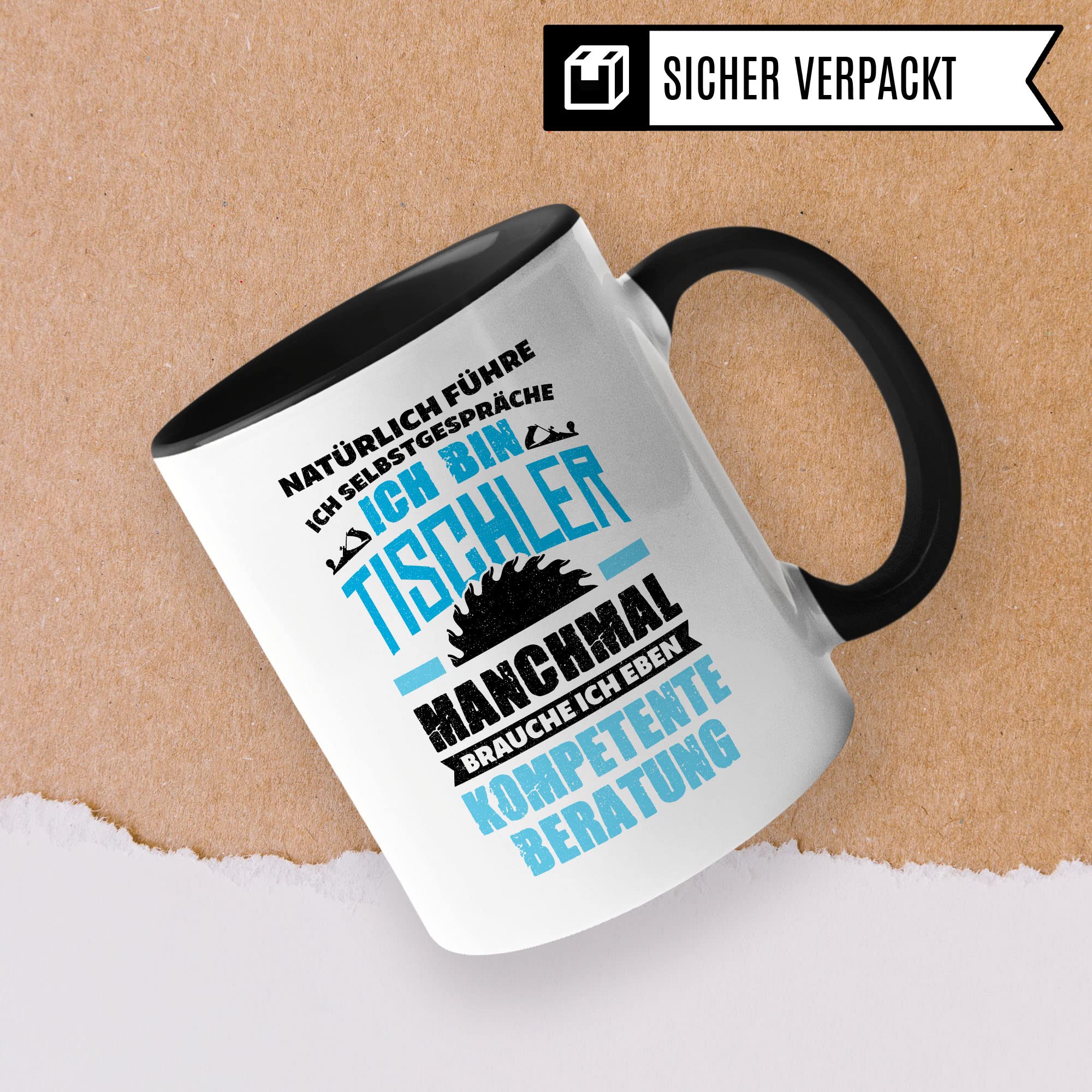 Tischler Tasse Geschenkidee Tischlermeister Kaffeetasse Humor Witz Geschenk für Schreiner Kaffeebecher Schreinermeister Becher