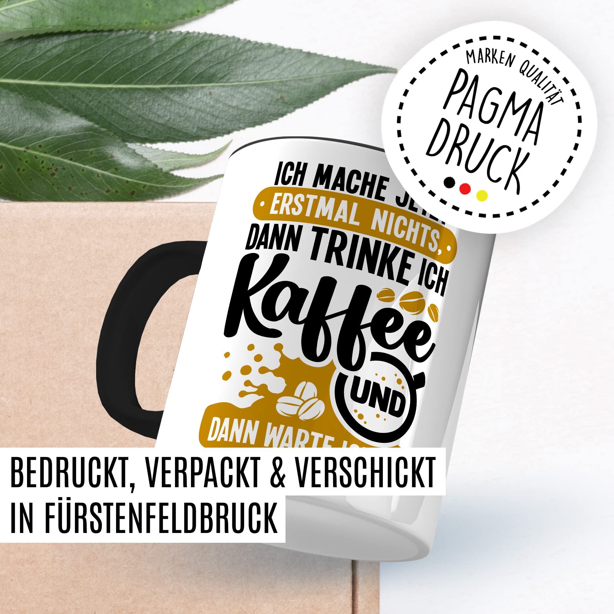 Witz Tasse Faulpelz Geschenkidee Kaffeetasse Humor Ironie Geschenk für Kollegen Kaffeebecher Arbeits Becher