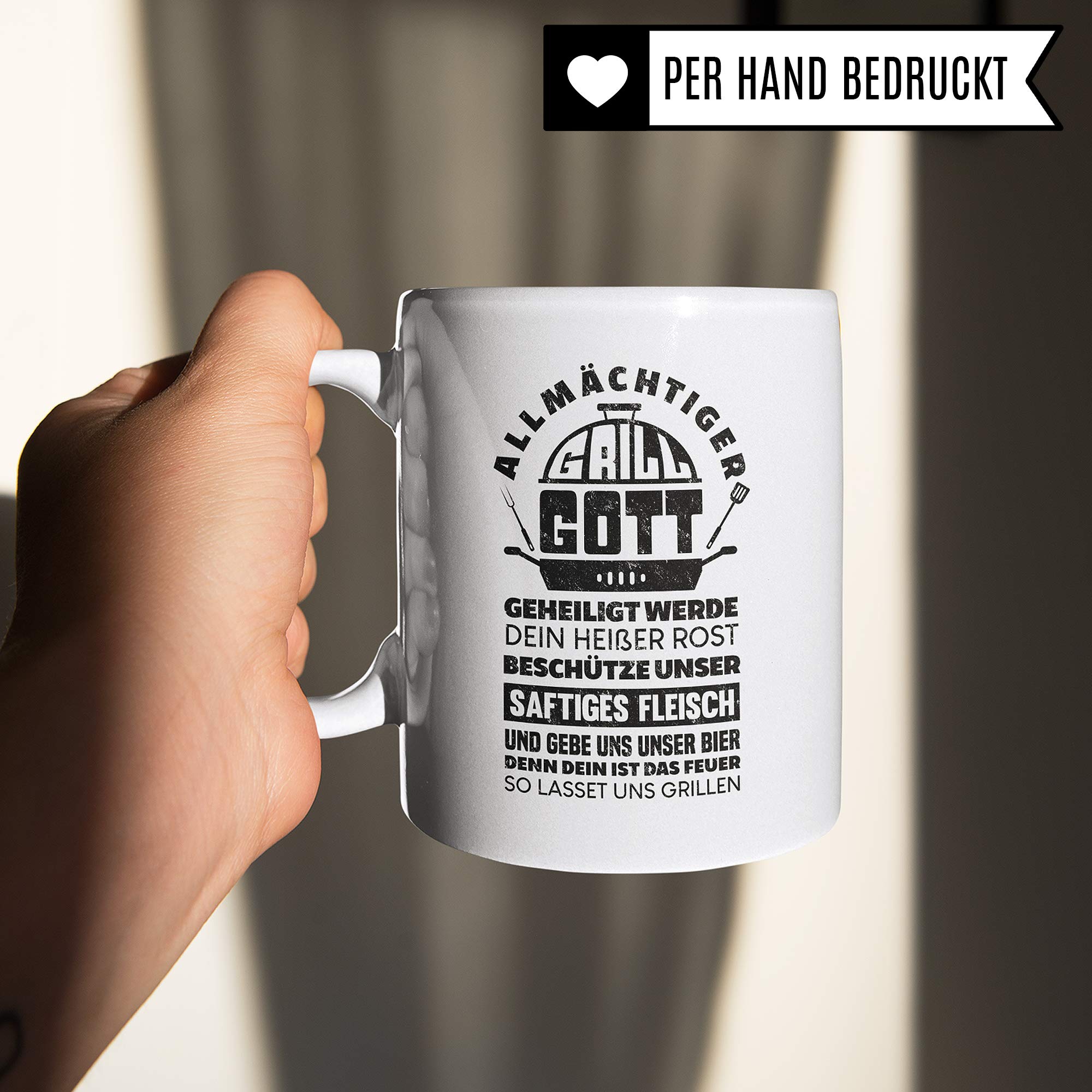 Pagma Druck Grill Tasse, Grillen lustiger Spruch Becher, Grillmeister Kaffeetasse Geschenk, Geschenkidee für Hobby Griller