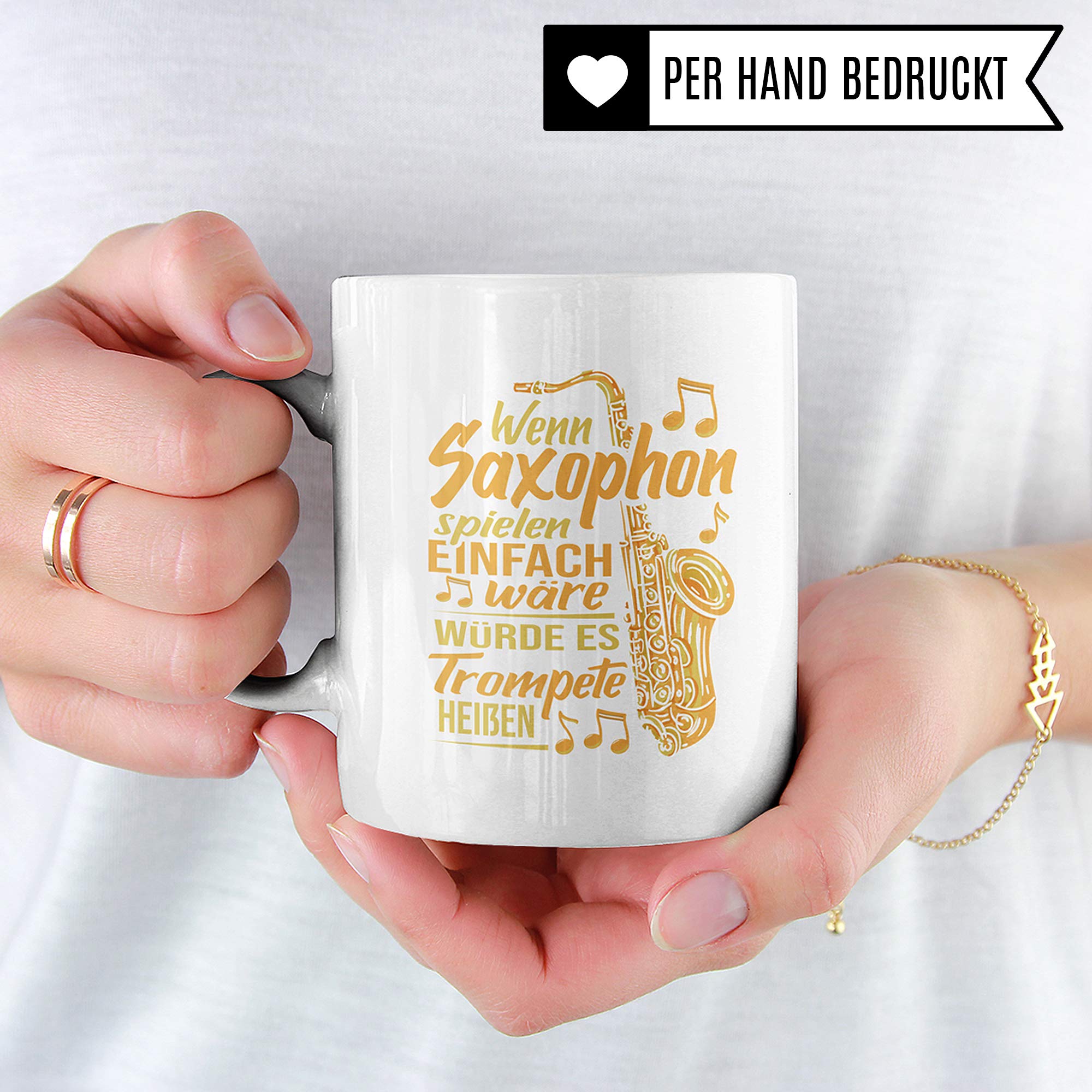 Pagma Druck Saxophon Geschenk Becher Saxophon Tasse Saxofon Geschenkidee Saxophonist Saxophonspieler Saxophone Retro Design