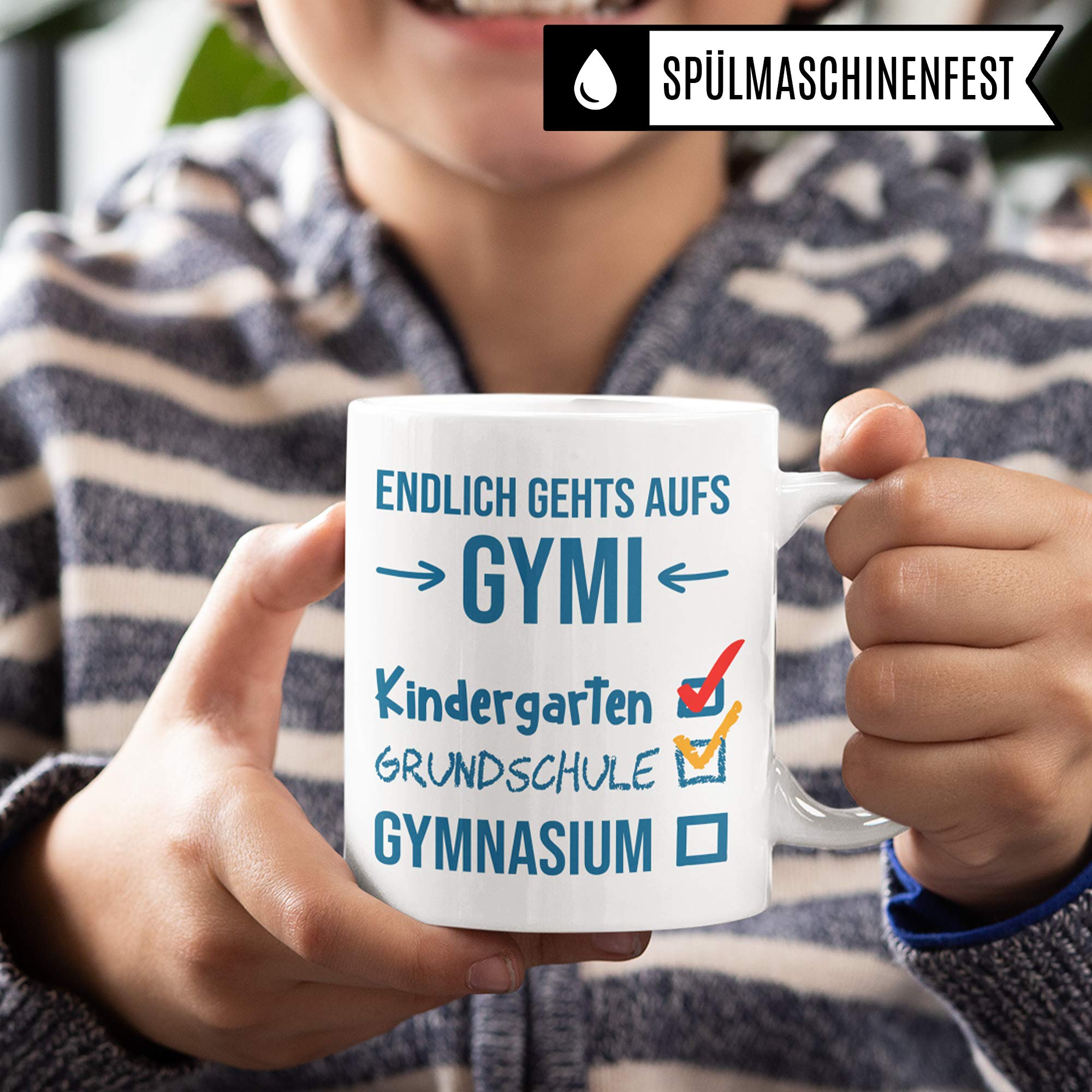 Pagma Druck Gymnasium Übertritt Tasse, Grundschule Gymnasium Übergang Geschenk, Becher Geschenkidee 5. Klasse Gymnasiast, Kakaobecher Schule Schüler