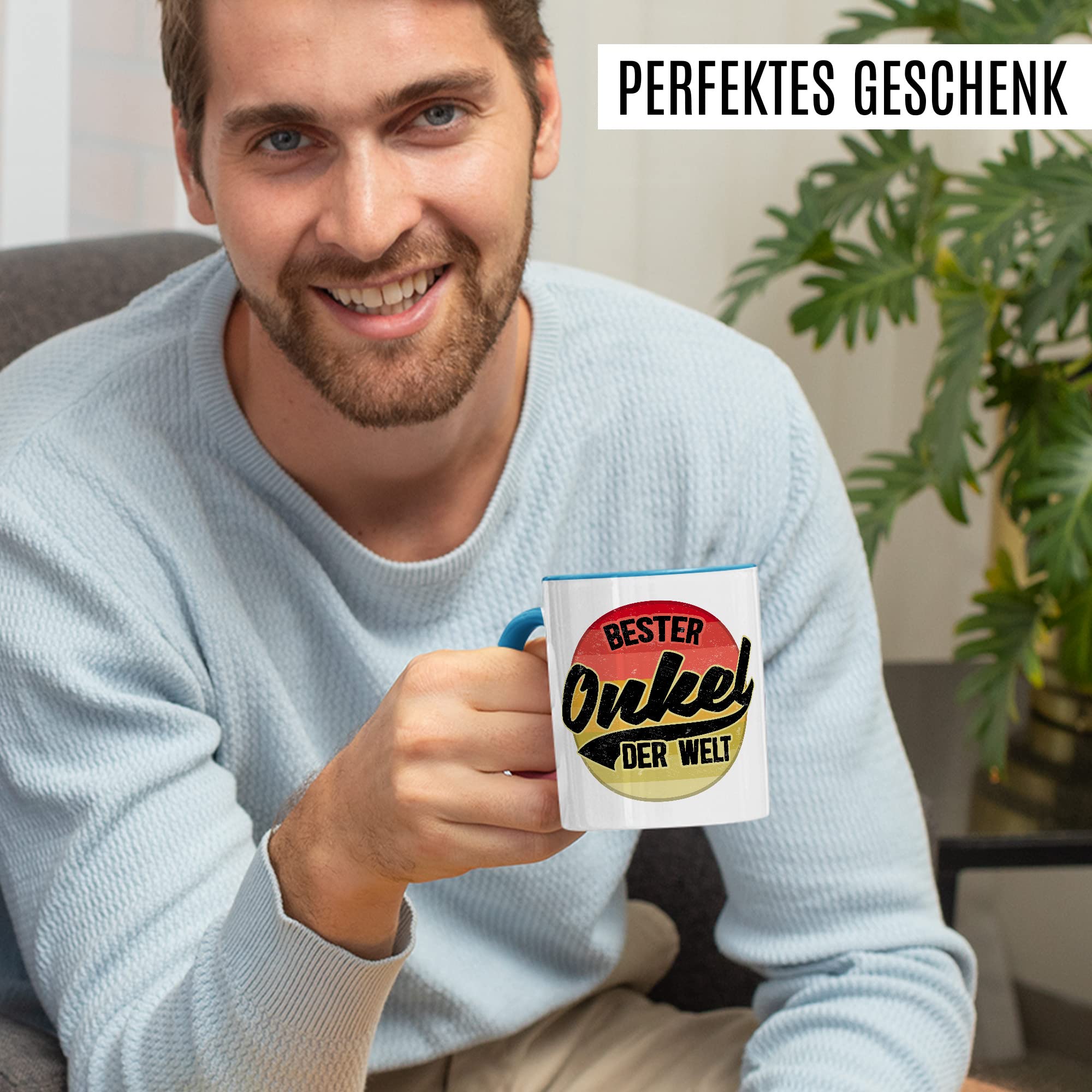 Onkel Tasse Geschenk lustig Bruder Kaffeetasse Nichte Kaffee-Becher Neffe Geschenkidee Familie Humor Geschwister Patenonkel Pate Patenkind Bester Onkel der Welt Spruch