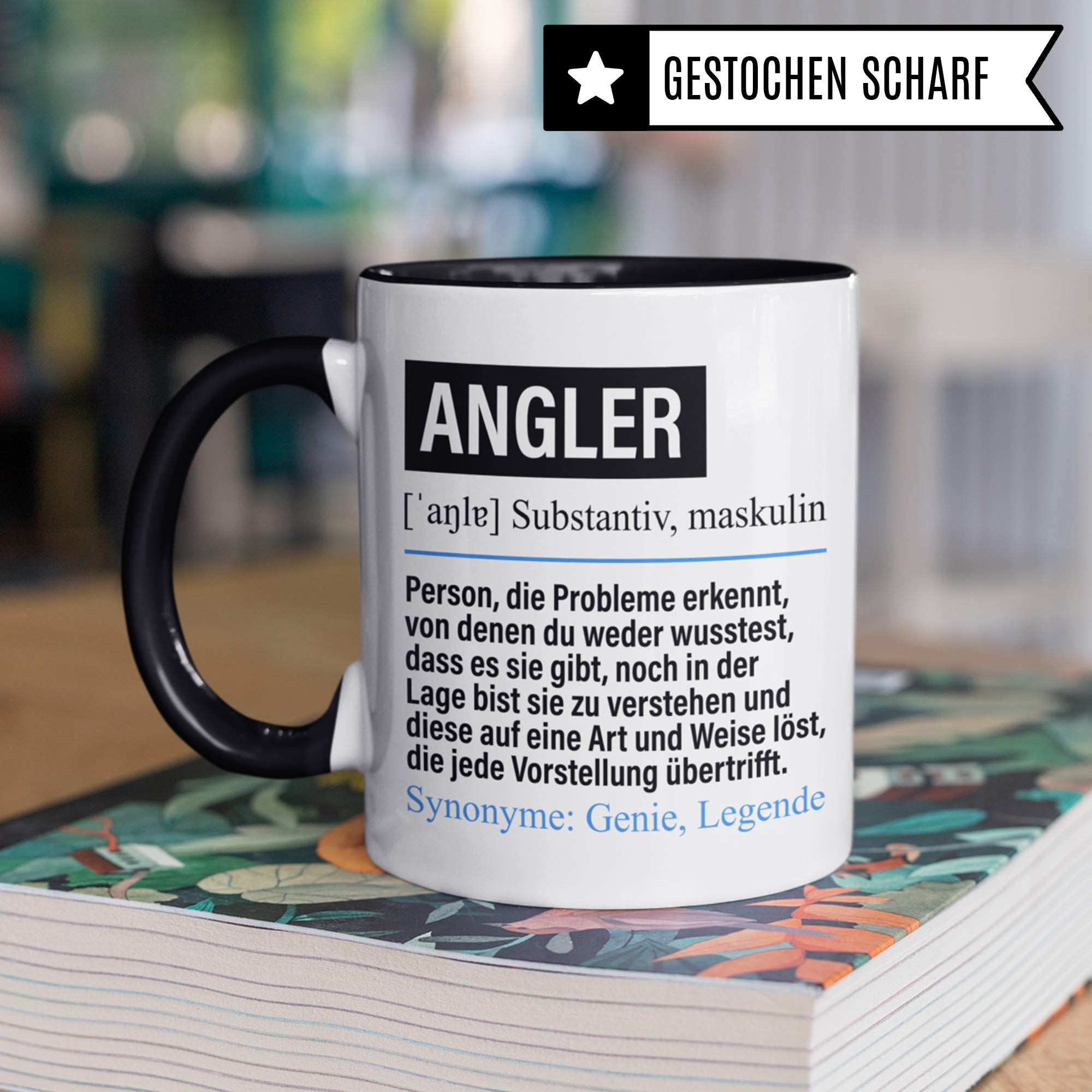 Pagma Druck Tasse Angler lustig, Angeln Geschenk, Spruch Fischer Anglerei Geschenkidee, Kaffeetasse Hobby Angelrute Angel Fische Kaffeebecher Teetasse Angel Sportfischer Becher