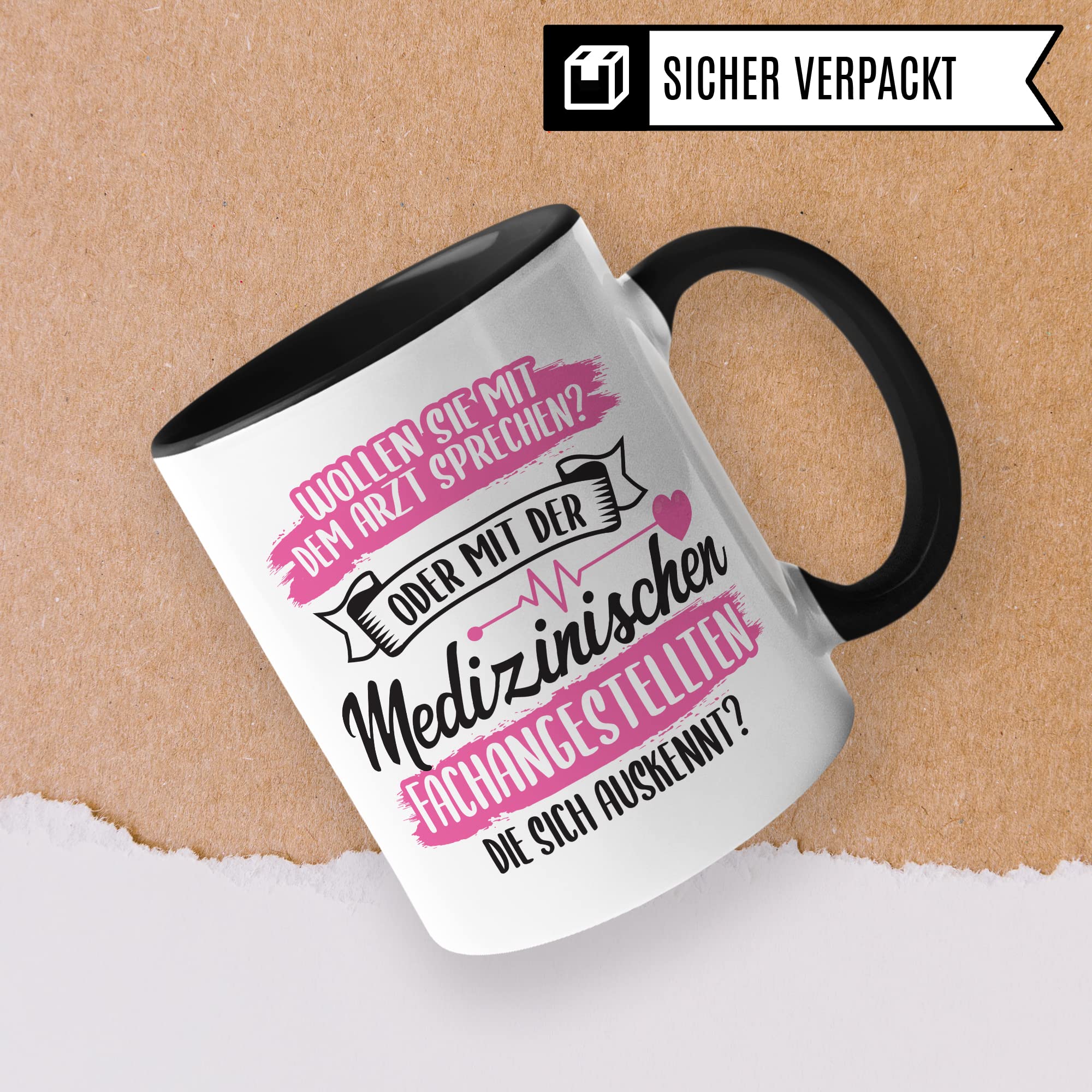 MFA Tasse - Geschenk für Medizinischen Fachangestellte die sich auskennt - Krankenschwester Arzthelferin Medizinische Fachangestellte Kaffee-Becher