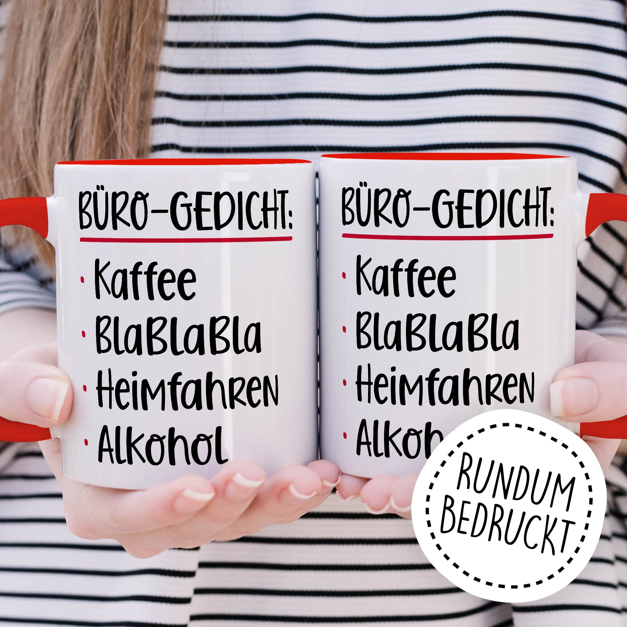 Büro Gedicht Tasse lustig Kaffee Alkohol Spruch Kaffeetasse Kollege Geschenk Kaffee-Becher Kollegin Geschenkidee Humor