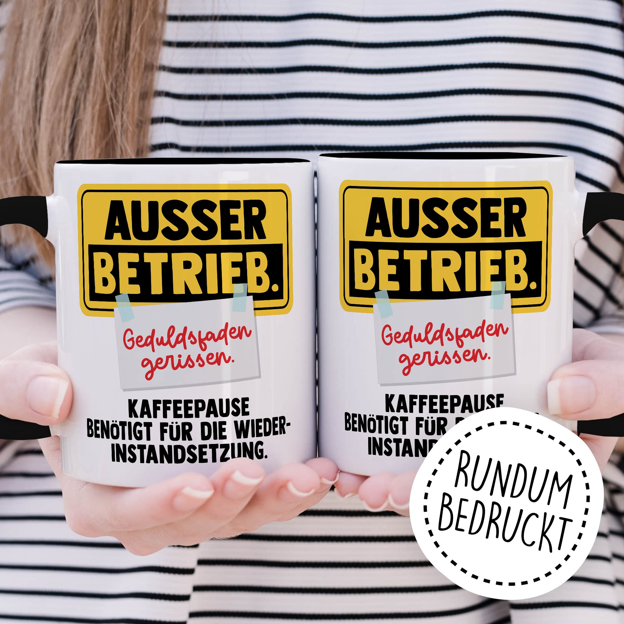 Büro Tasse Witz Geschenkidee Geduldsfaden Kaffeetasse Humor Geschenk für Kollegen Kaffeebecher Arbeits Becher