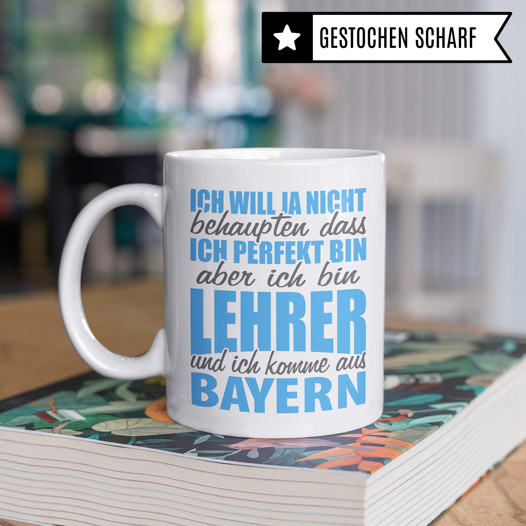 Pagma Druck Lehrer Bayern Tasse - Geschenke für Lehrer - Lehrer Tasse lustig bayrisch - Kaffeebecher & Kaffeetasse Geschenkidee Schule