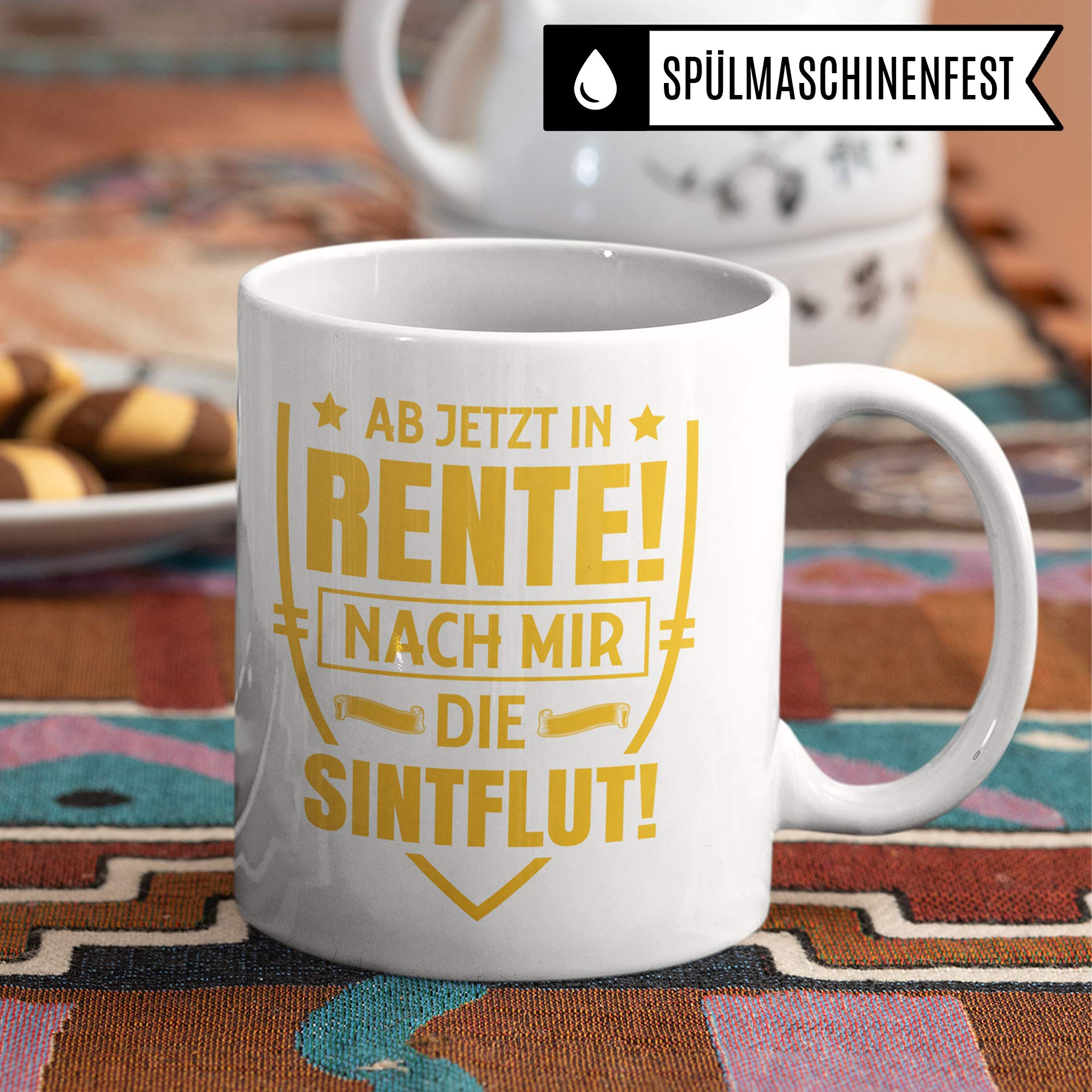 Pagma Druck Rente Tasse, Renteneintritt Geschenk Kaffeetasse, Kaffeebecher Rentenbeginn Ruhestand Pension Rentnerin Spruch, Rentner Geschenke für die Rente Becher Mann & Frau