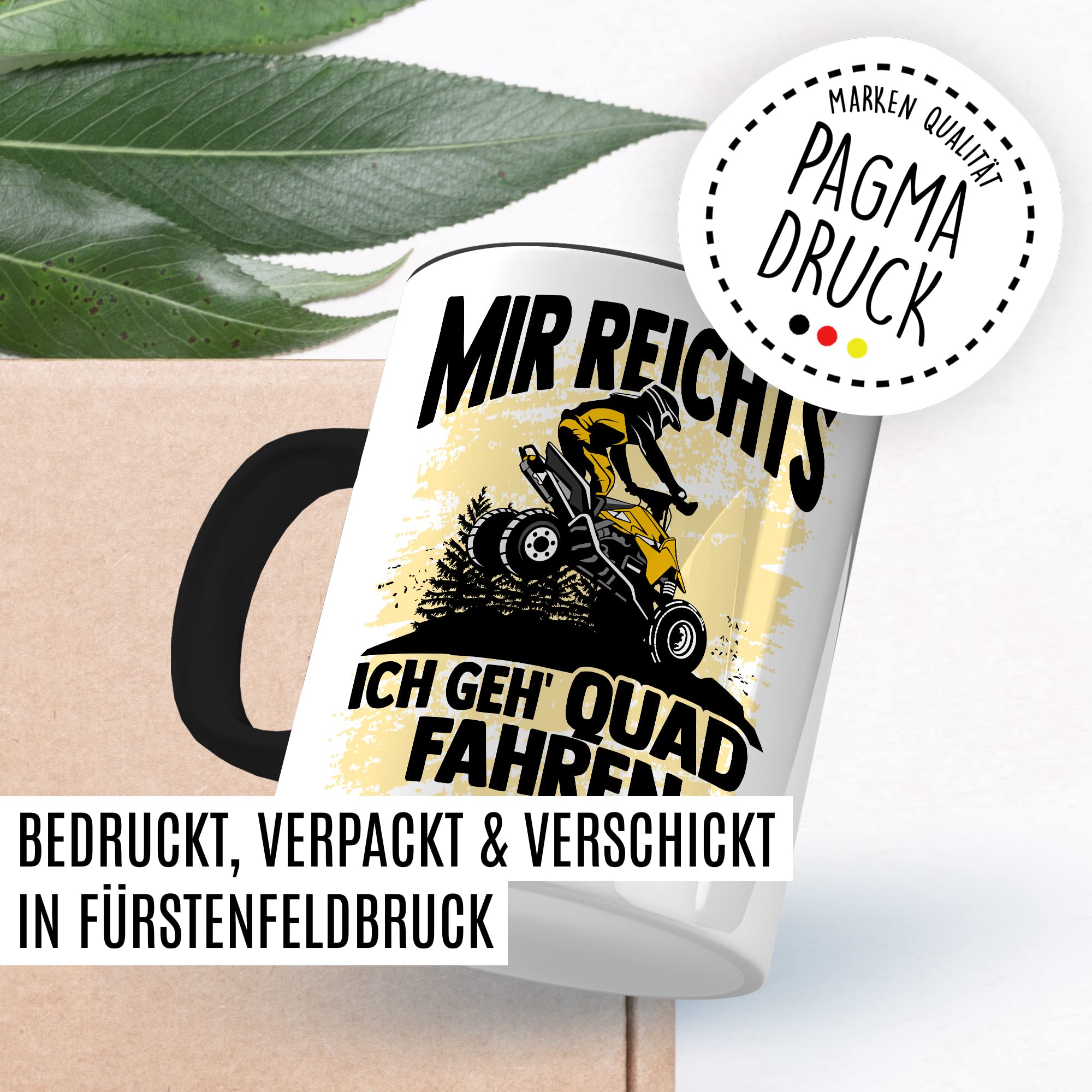 Quad Tasse lustige Kaffeetasse Quadfahrer Geschenkidee Geschenk ATV Fan Kaffee-Becher Mir reichts - Ich geh Quad fahren Offroad Humor Teetasse Quadliebhaber Atv Fahrer