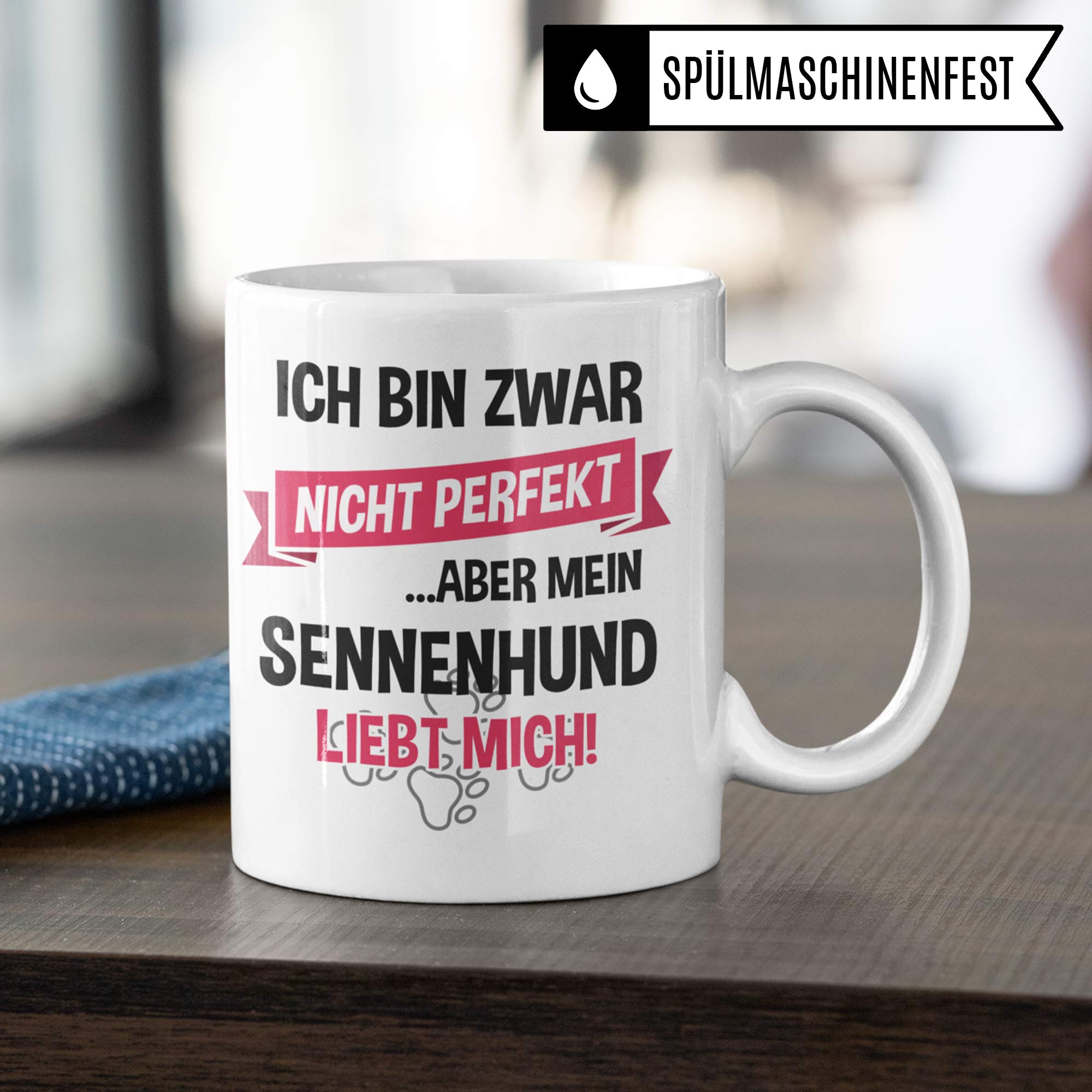 Pagma Druck Tasse Sennenhund Geschenk Schweizer Entlebucher Berner Sennenhund Hunde Spruch Becher Geschenkidee Kaffeetasse Kaffeebecher