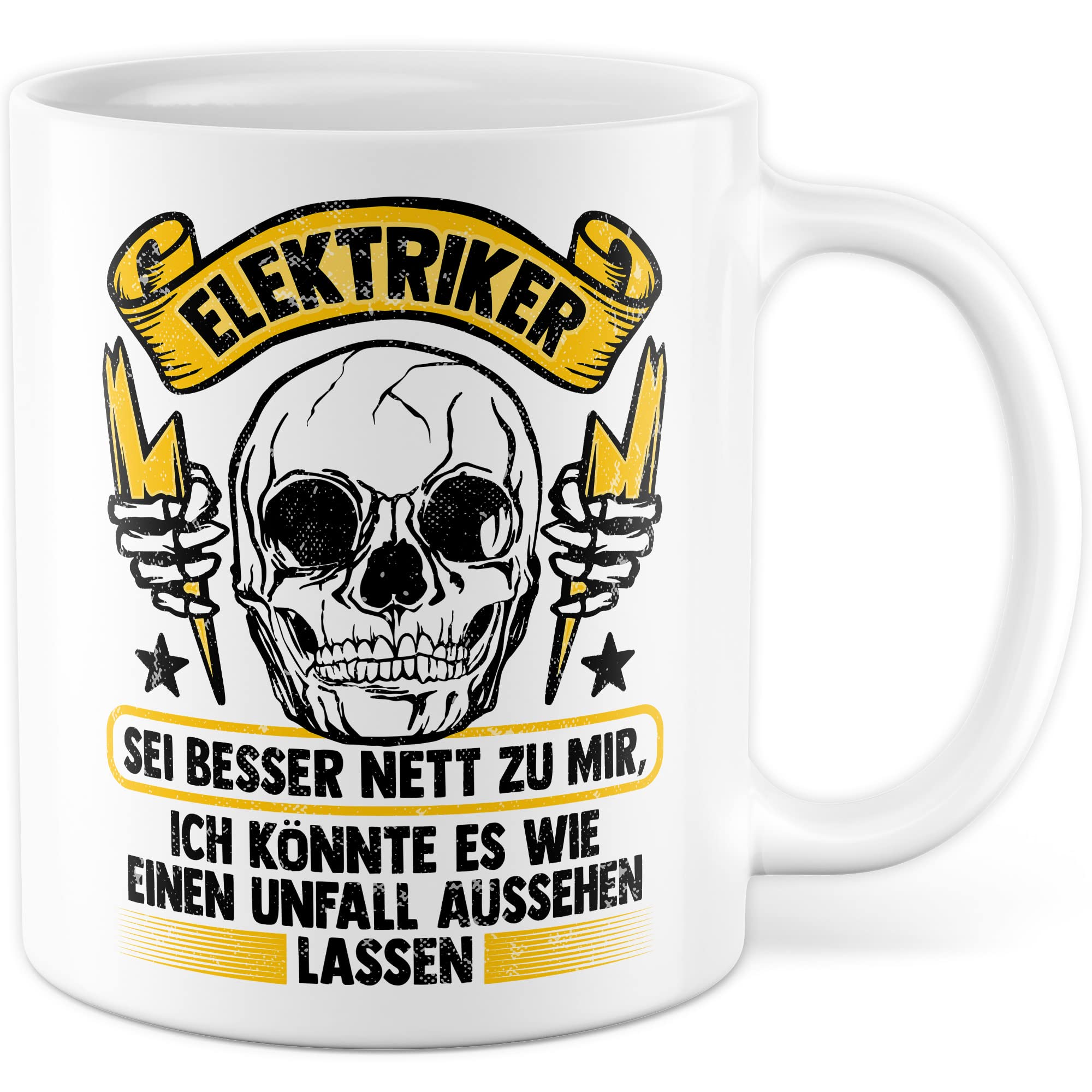 Elektriker Tasse Installateur Witz Geschenkidee Elektronik Kaffeetasse Geschenk für Elektrotechniker Kaffeebecher Drahtzieher Becher