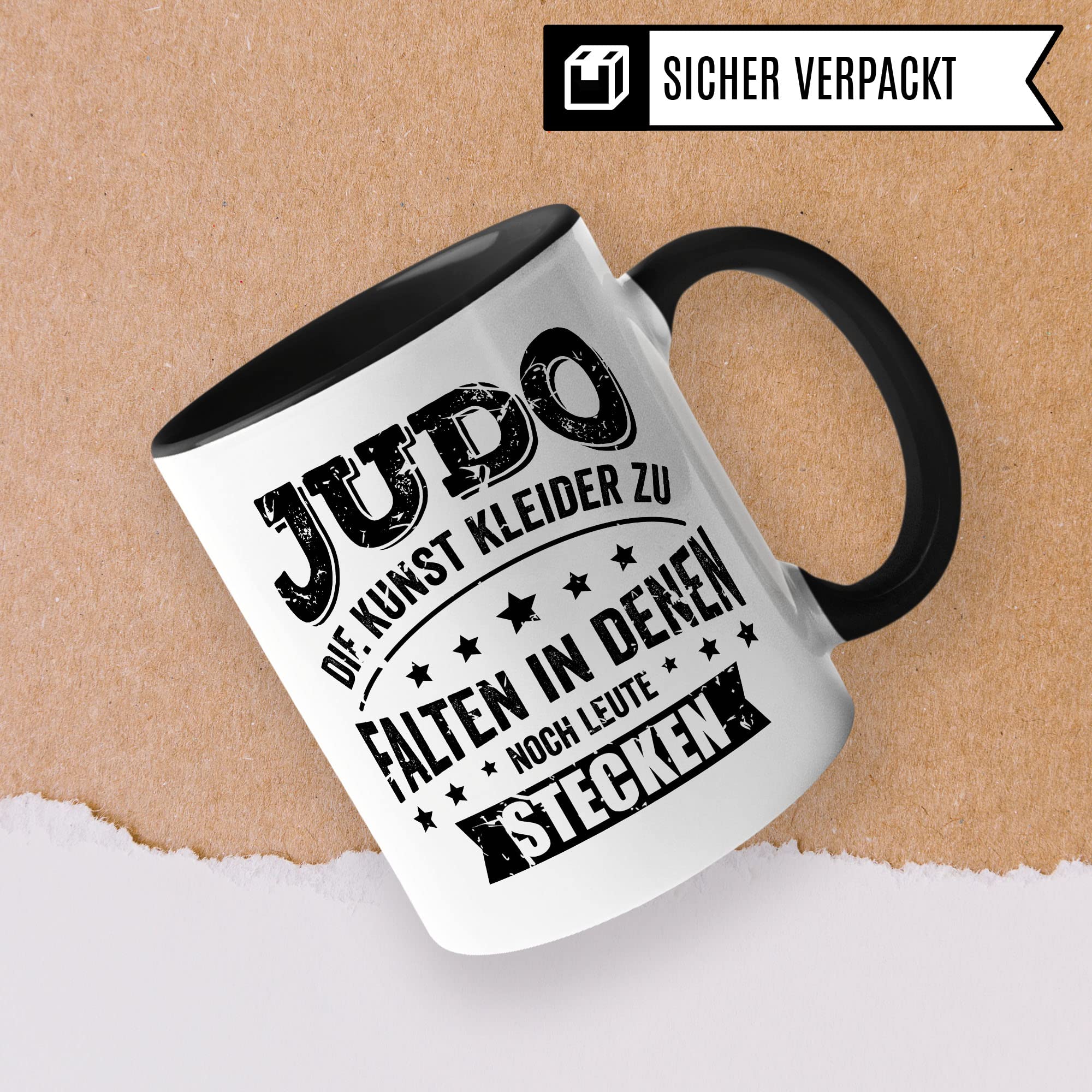 Judo Tasse Geschenkidee Kaffeetasse Humor Witz Geschenk für Judo-Kämpfer Kaffeebecher Kampfsport Becher