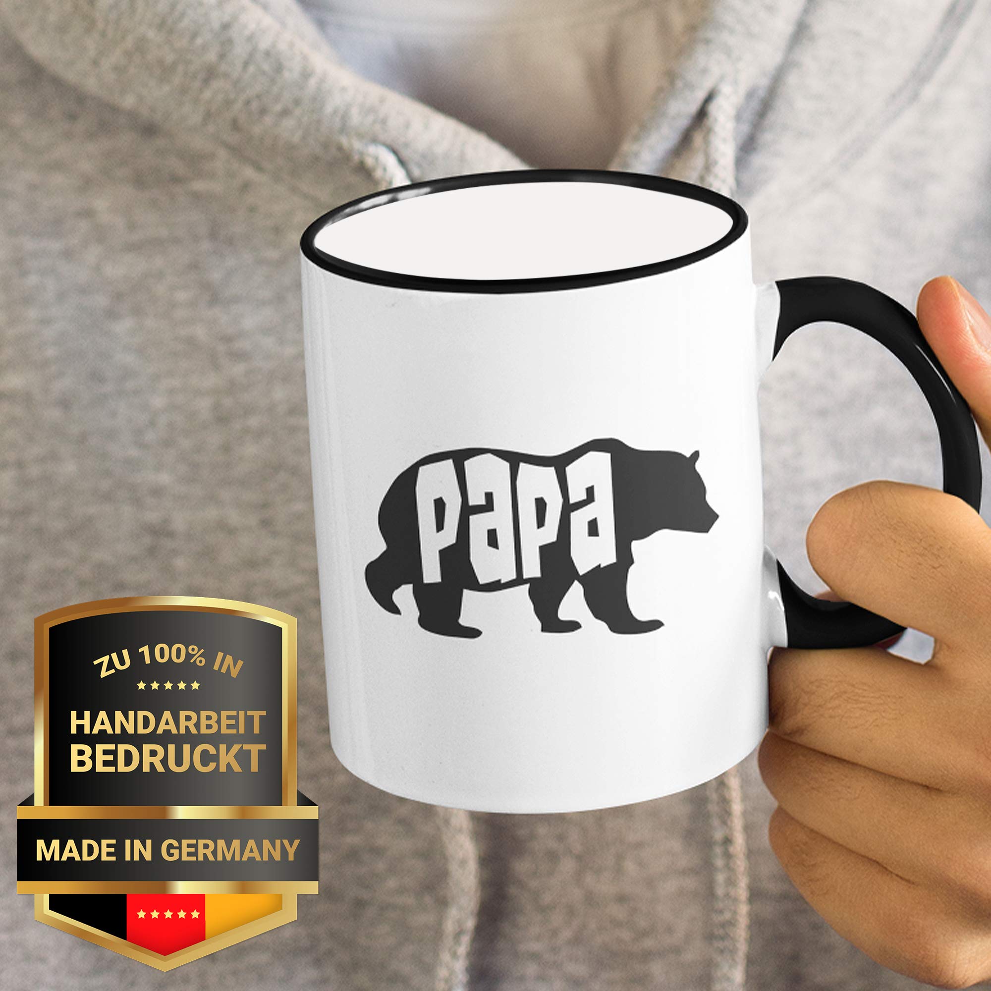 Papa Bär Tasse Geschenk - Vater Geschenkidee Spruch Becher - Kaffeetasse Vatertag Vatertagsgeschenk