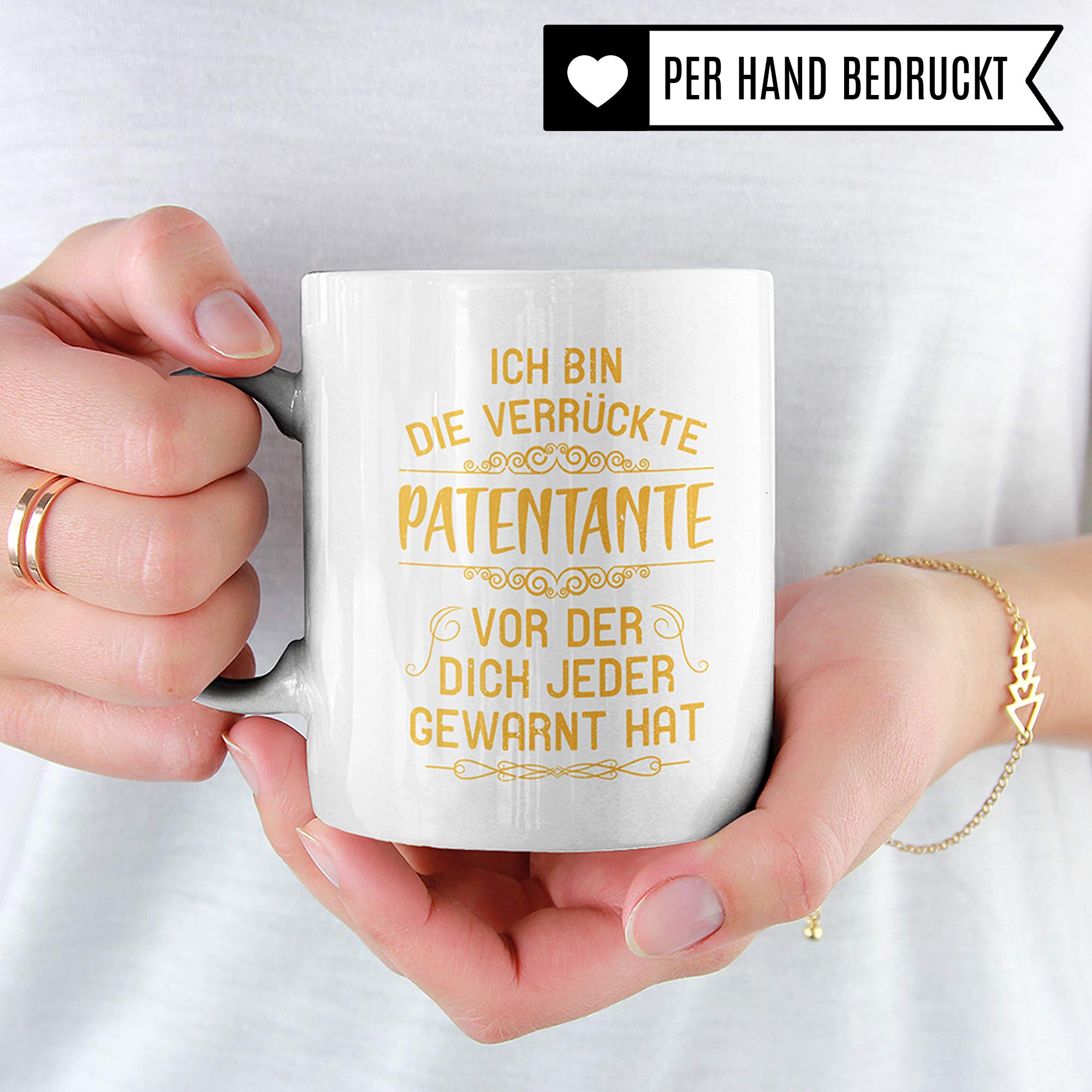 Pagma Druck Tasse Patentante lustig, Geschenk für Patentante Patensohn Patentochter Kaffeetasse, Taufpatin Fragen Becher, Patin Taufpatin Patenkind Geschenkidee Kaffeebecher