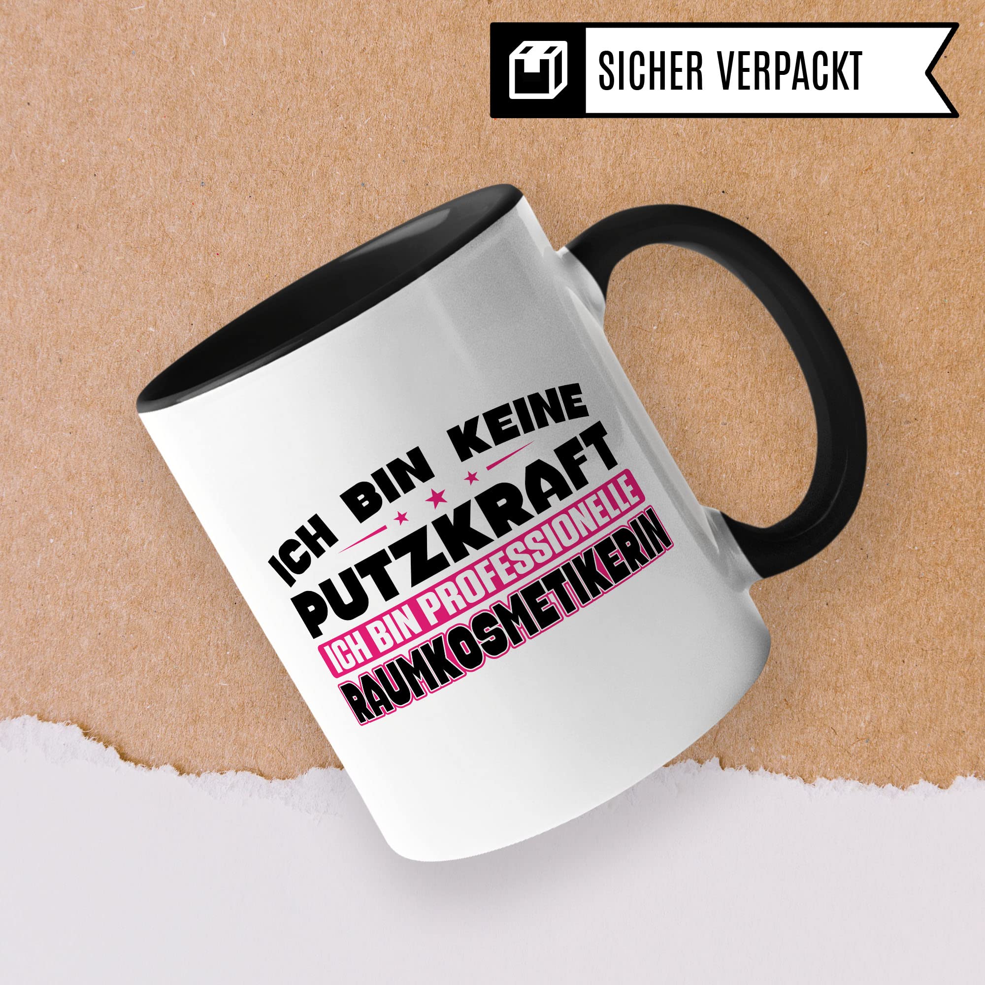 Putzkraft Tasse Geschenkidee Kaffeetasse Humor Witz Geschenk für Putzhilfe Kaffeebecher Putzdienst Becher