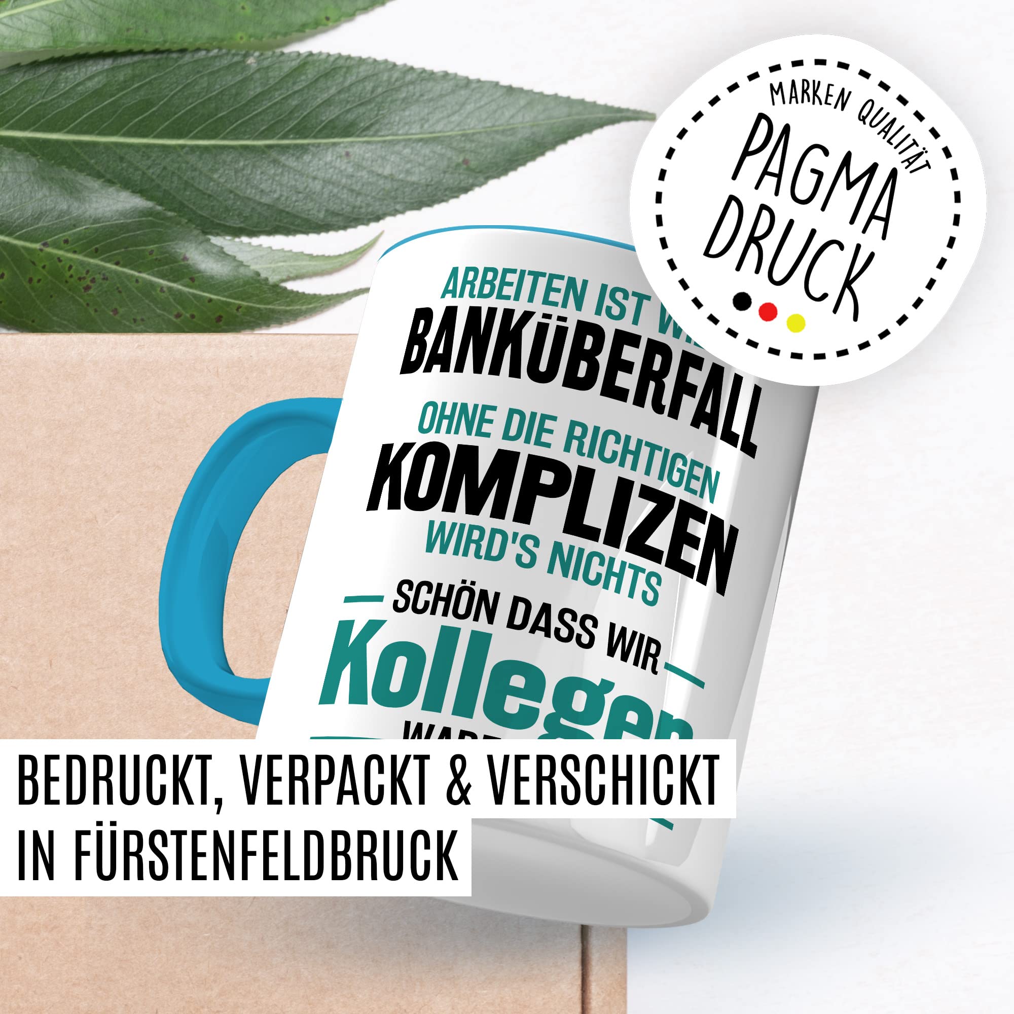 Jobwechsel Tasse Abschiedsgeschenk Kaffeetasse Spruch lustiger Kaffee-Becher Abschied Kollege Kollegin Ruhestand Geschenkidee Rente Geschenk Büro Arbeit Humor Schön dass wir Kollegen waren