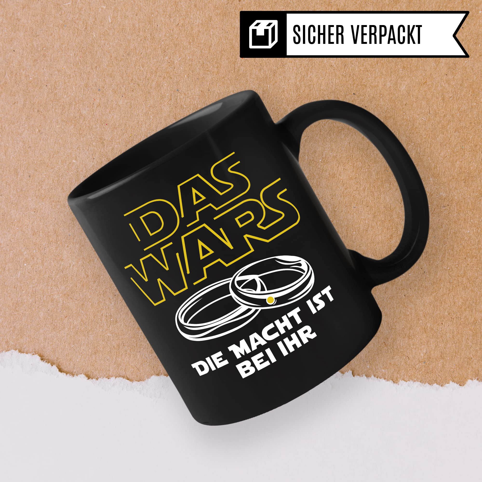 Tasse Ehemann lustig mit Spruch Geschenk Hochzeit Kaffeetasse Kaffee-Becher Hochzeits-Paar Geschenkidee Trauung Hochzeitsgeschenk Brautpaar Verlobungsgeschenk schwarzer Humor