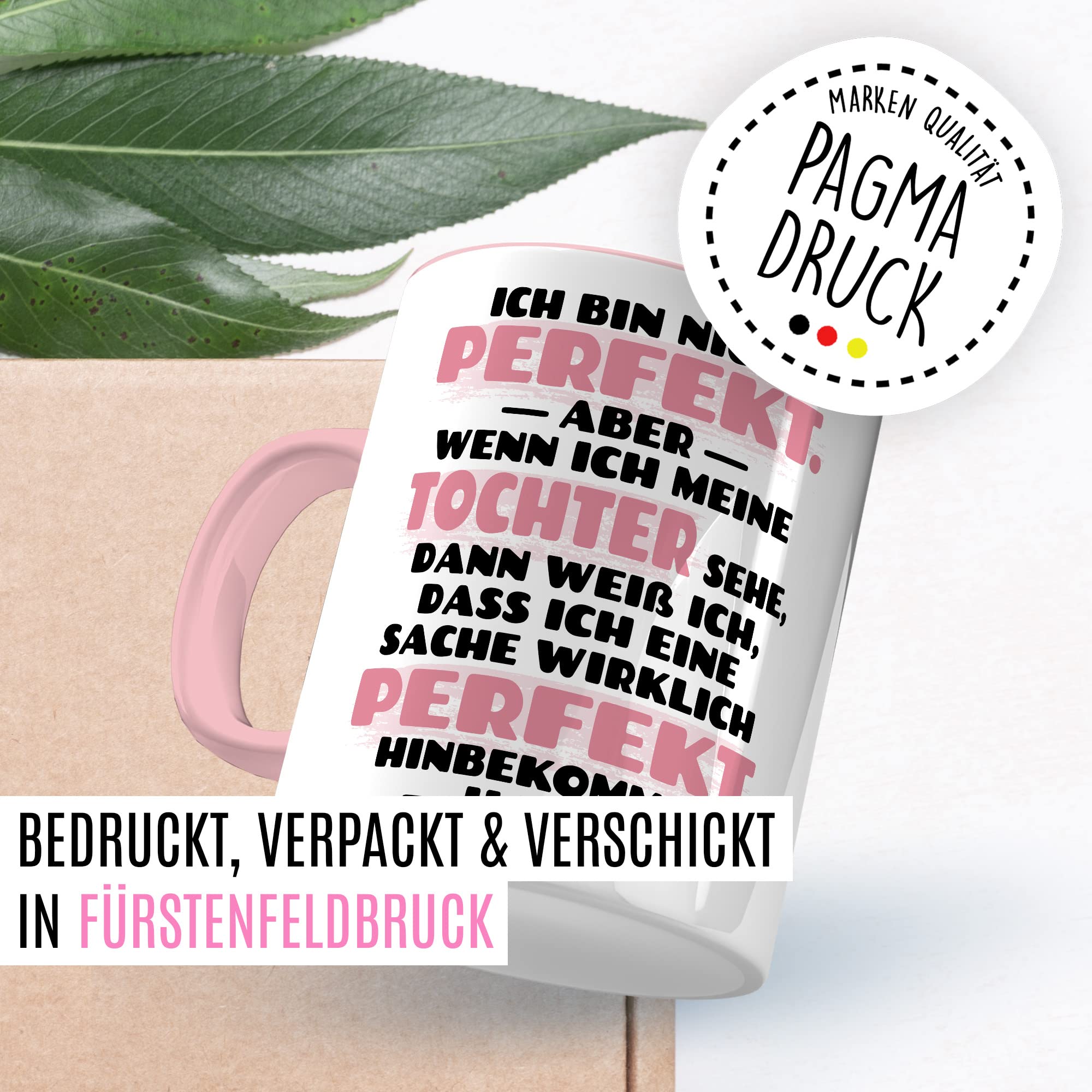 Tasse Sohn, Ich bin nicht perfekt aber wenn ich meinen Sohn sehe Geschenk Geschenkidee Kinder Kaffetasse mit Spruch Kaffee-Becher Mama Papa Teetasse Liebevoll Perfektion