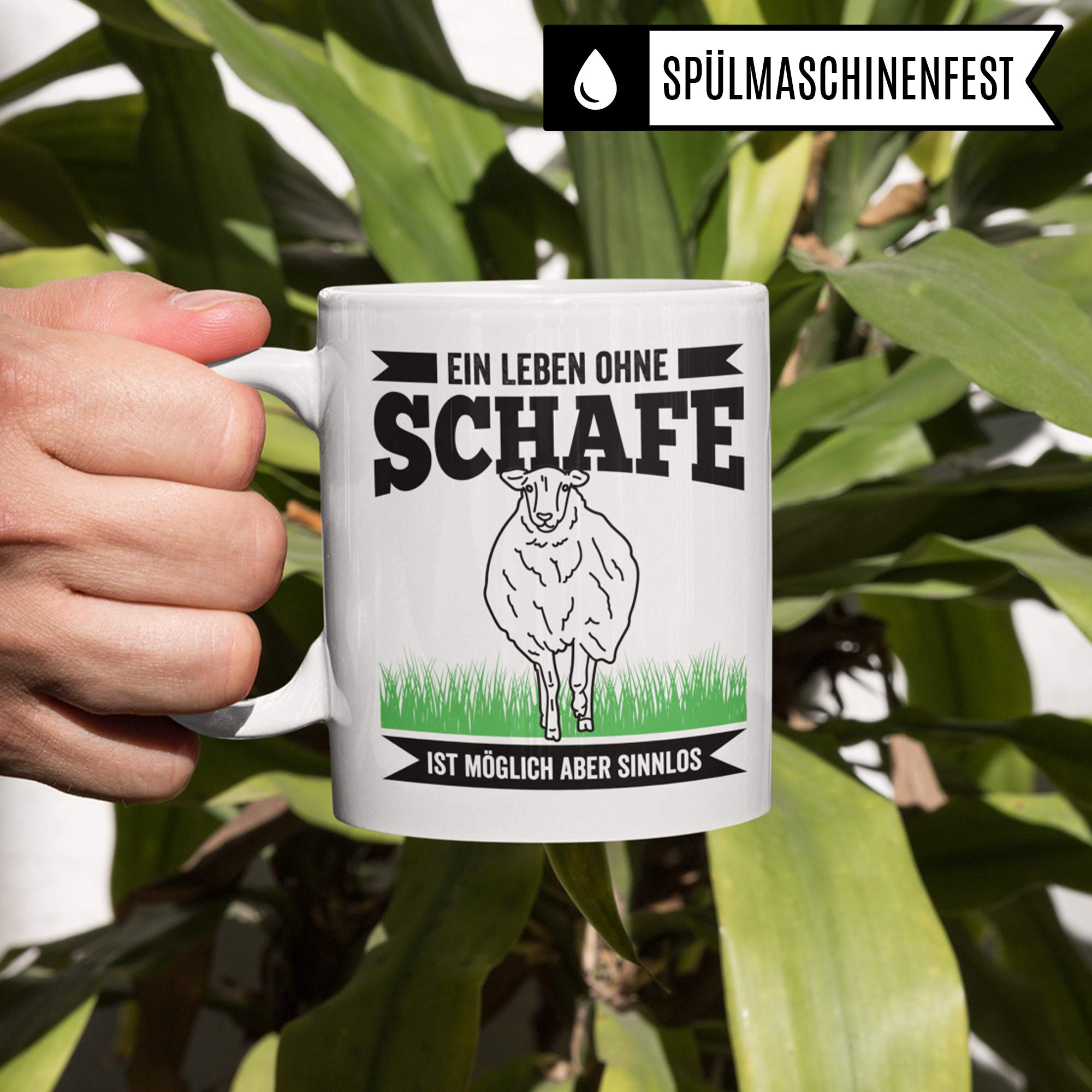 Pagma Druck Schaf Tasse Geschenk, Becher Geschenkidee für Schäfer & Schafzüchter, Kaffeetasse Schafzucht Schäferei Schäfchen Kaffeebecher