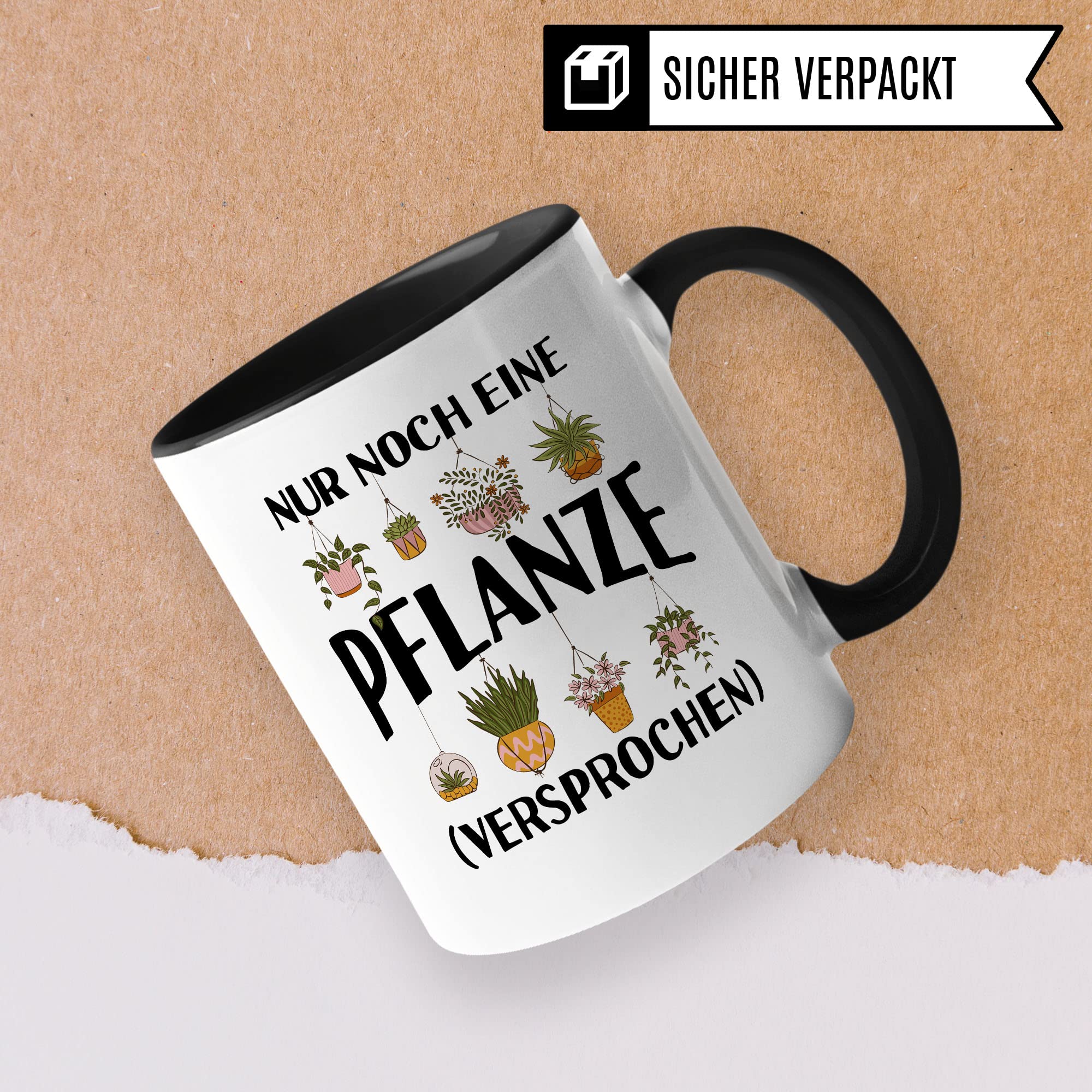 Tasse Garten-liebhaber, Nur noch eine Pflanze versprochen Spruch, Geschenk Garten-Motiv Kaffeetasse Hobby-Gärtner Hobby-Gärtnerin, Pflanzen-Motiv Pflanzenliebhaber Plants grüner Daumen Tassen