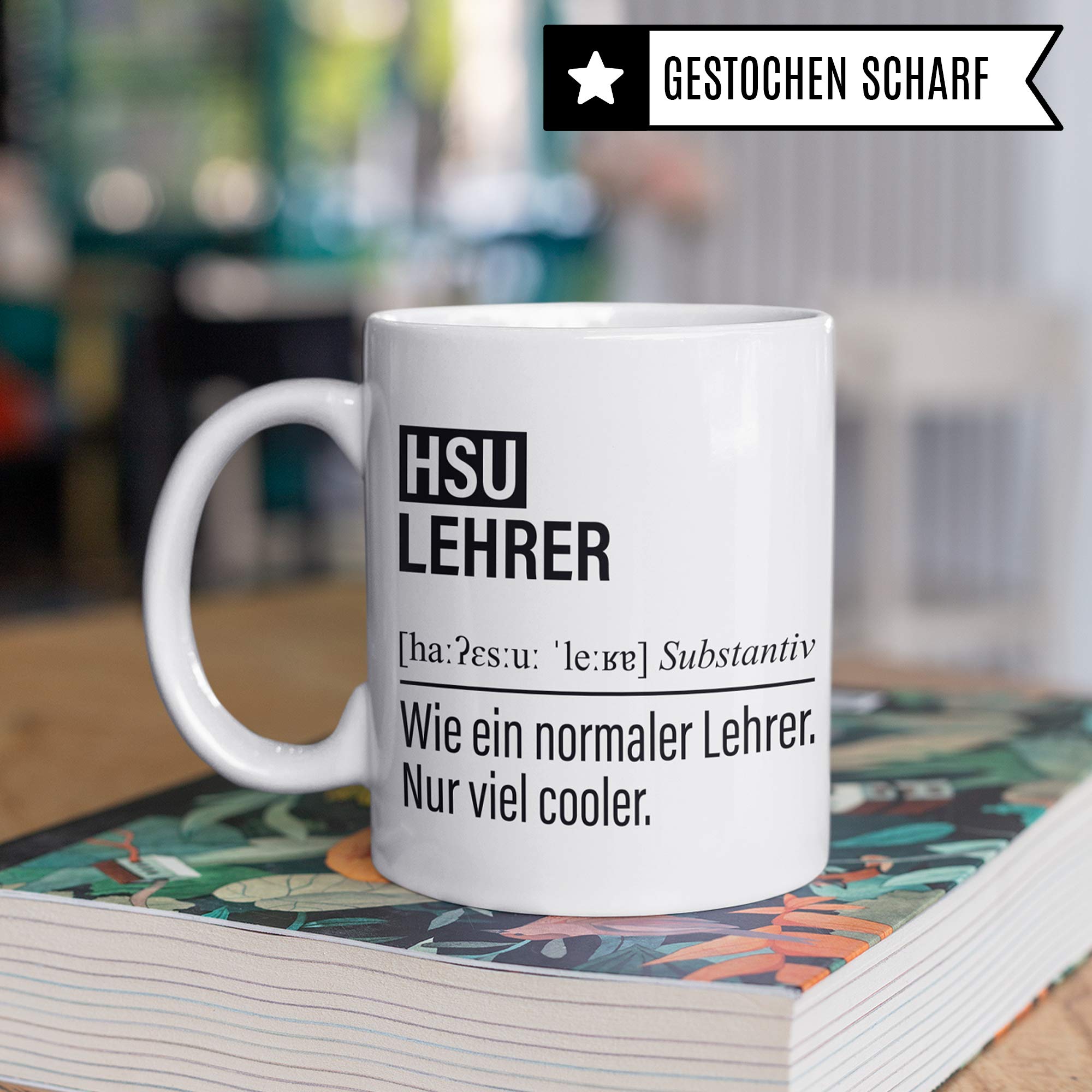 HSU Lehrer Tasse, Geschenk für Heimatunterricht Sachunterricht Lehrer, Kaffeetasse Geschenkidee Lehrer, Kaffeebecher Lehramt Schule HSU Unterricht Witz